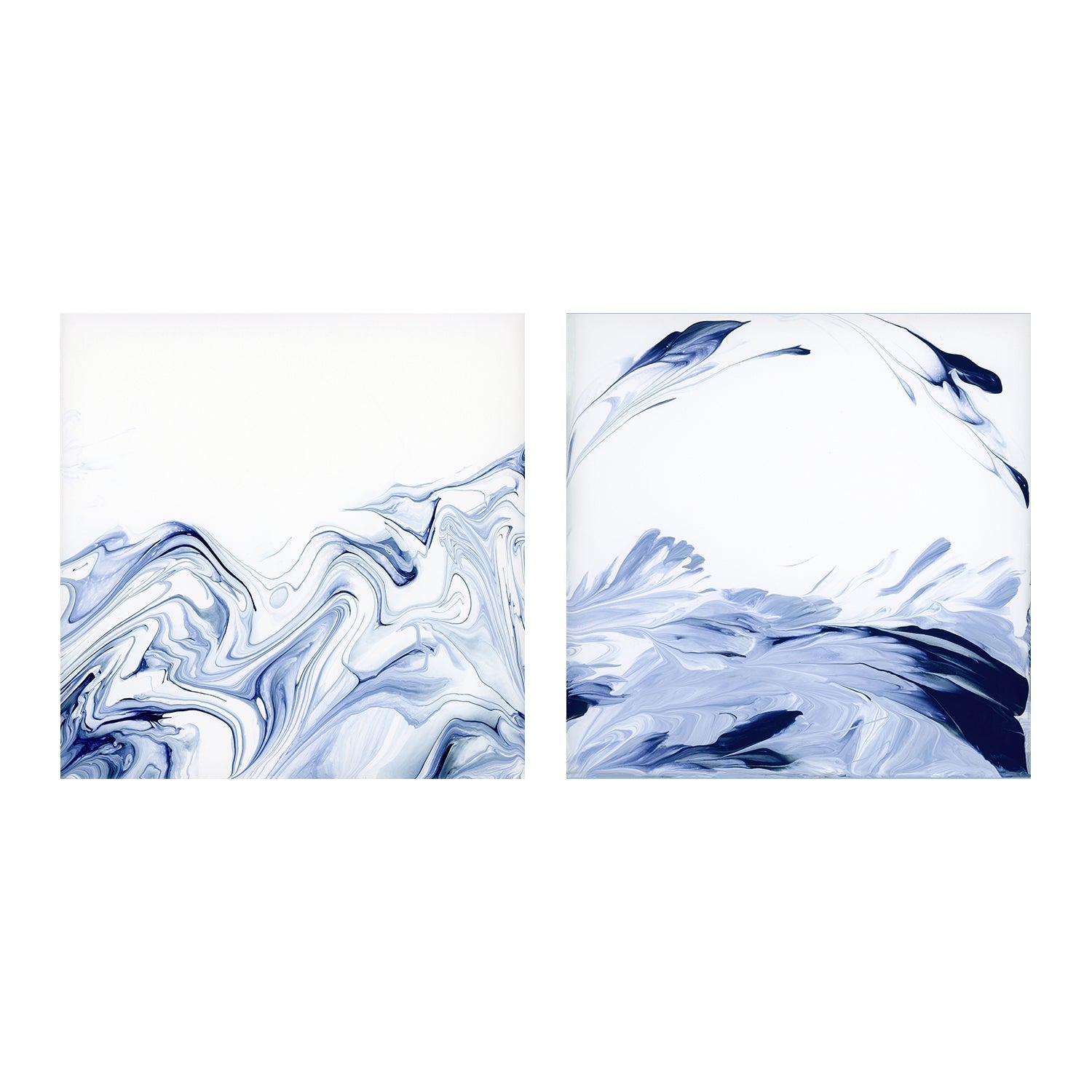 wall-art-print-canvas-poster-framed-Blue Sublime , Style A & B, Set Of 2, By Cathy Anderson , By Cathy Anderson-1