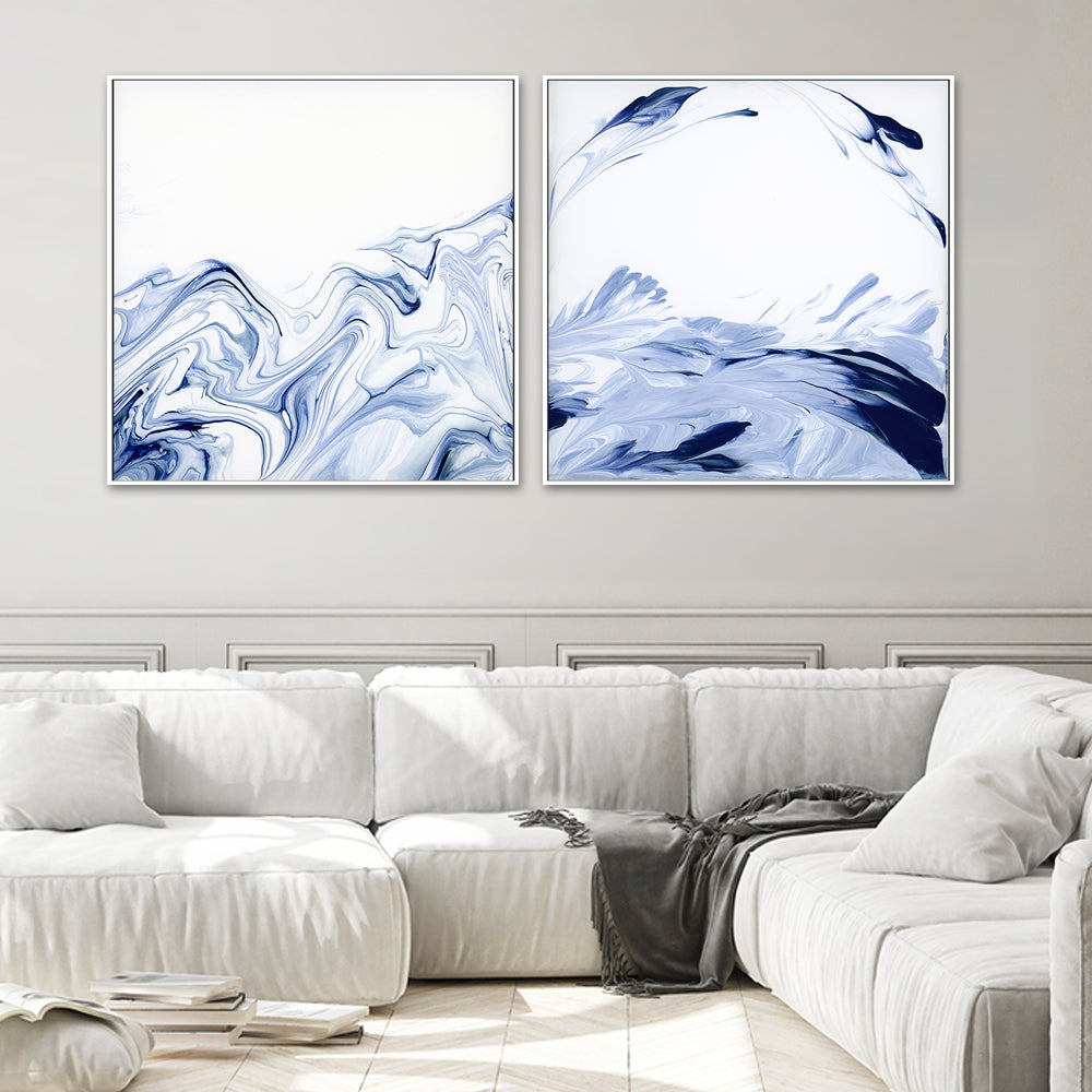 wall-art-print-canvas-poster-framed-Blue Sublime , Style A & B, Set Of 2, By Cathy Anderson , By Cathy Anderson-2