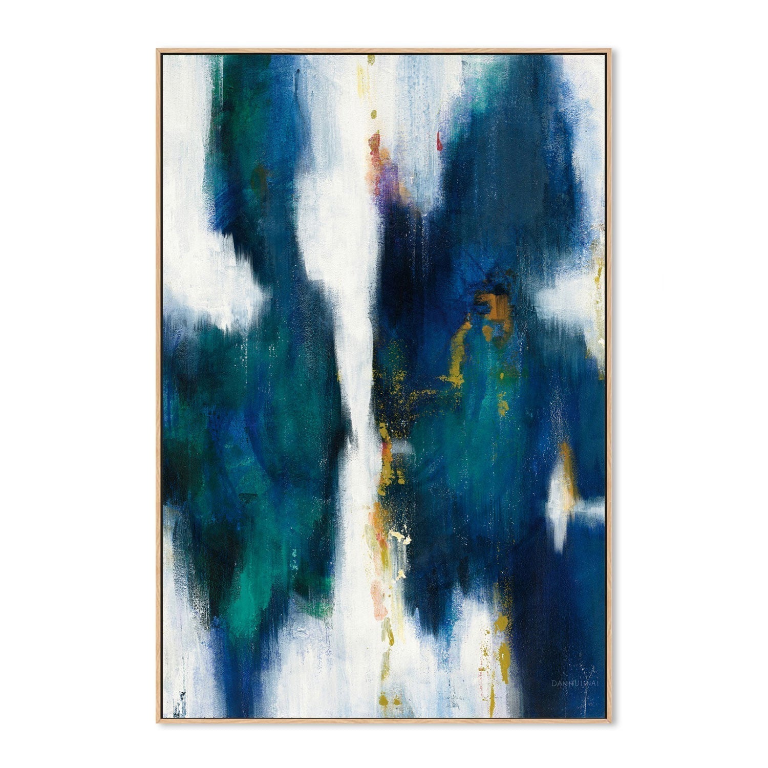 wall-art-print-canvas-poster-framed-Blue Texture, Style A-by-Danhui Nai-Gioia Wall Art