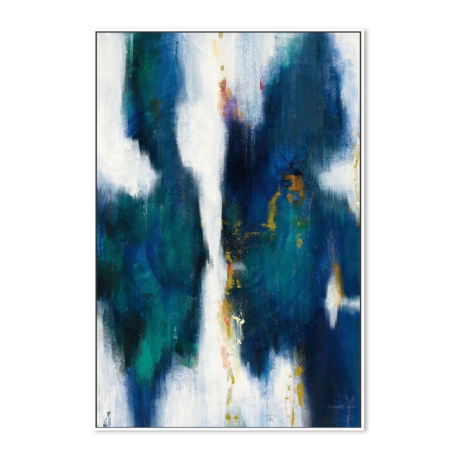 wall-art-print-canvas-poster-framed-Blue Texture, Style A-by-Danhui Nai-Gioia Wall Art