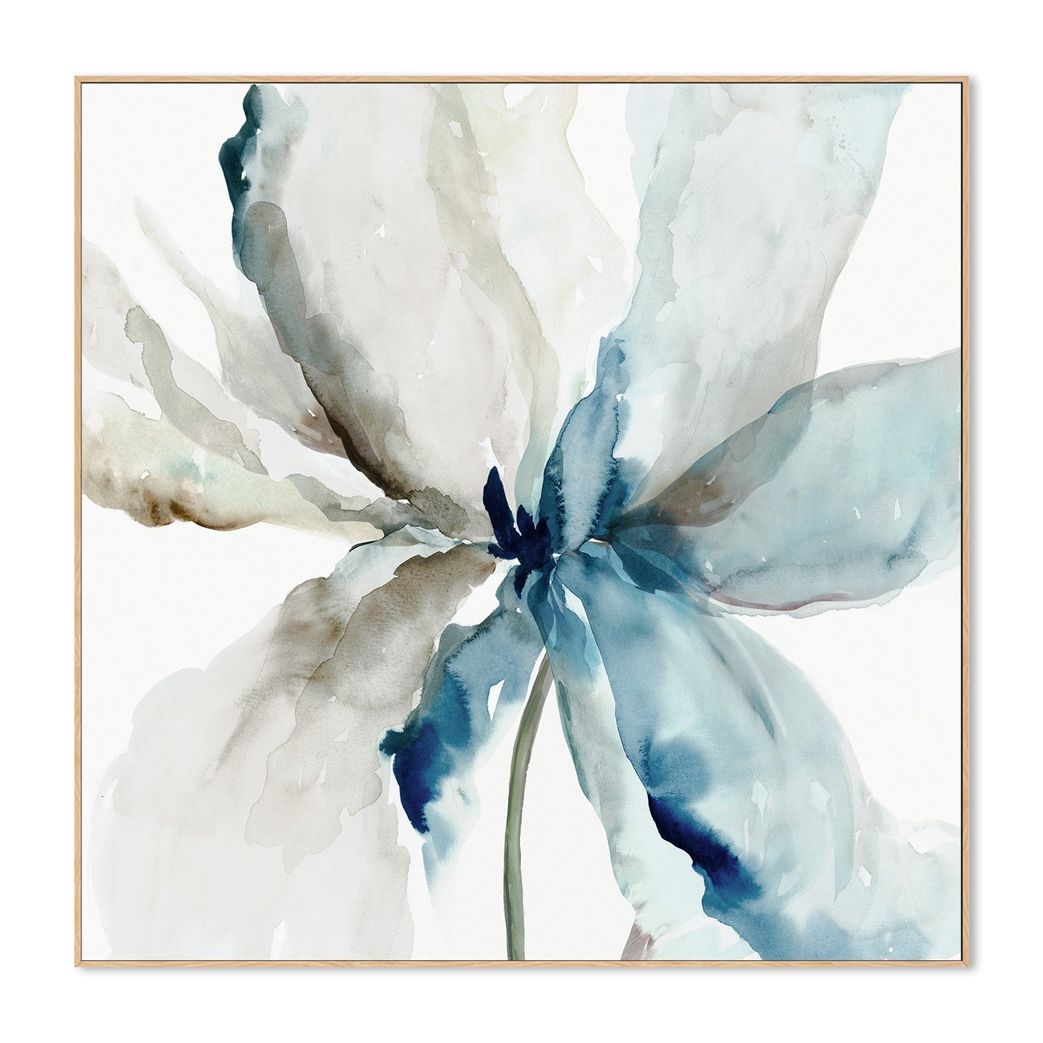 wall-art-print-canvas-poster-framed-Blue Transparent Flower , By Asia Jensen-4