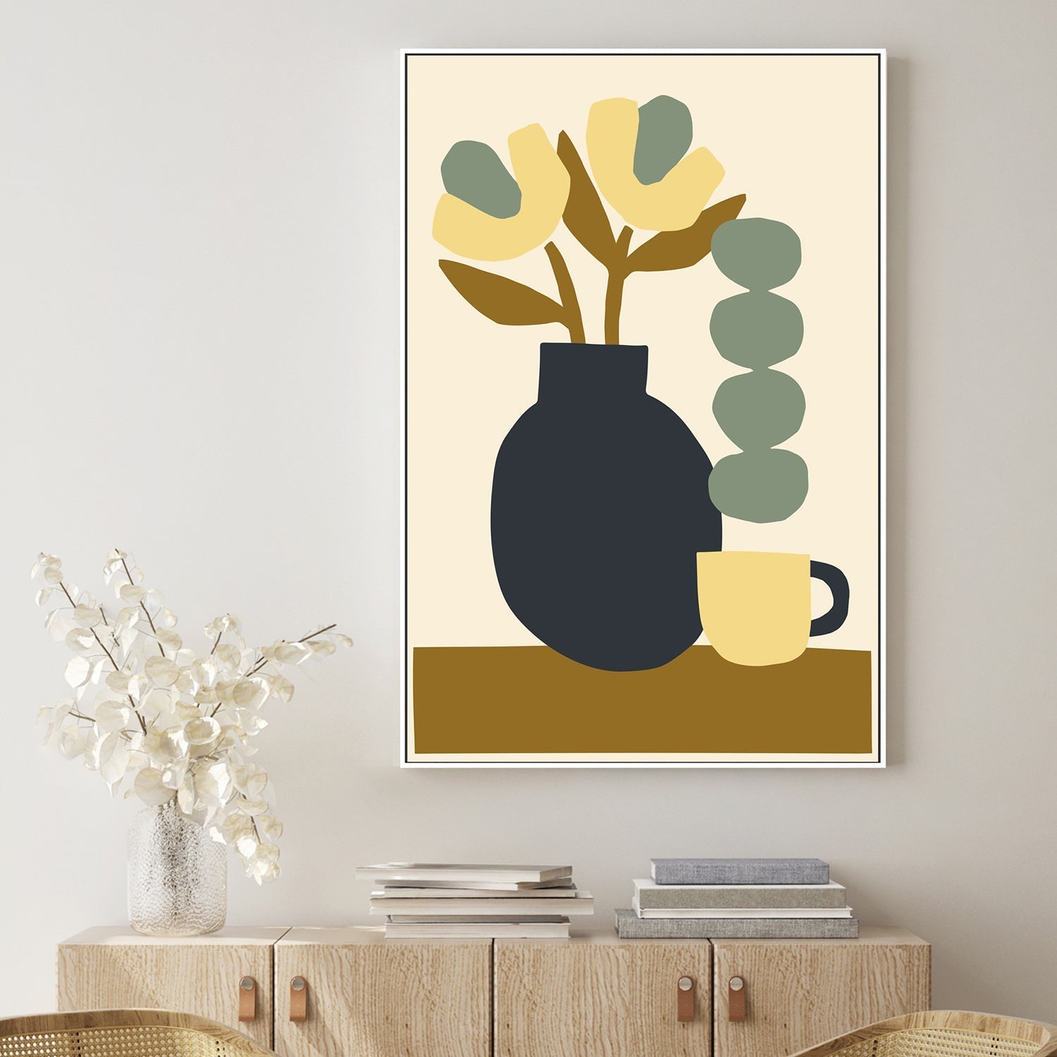 wall-art-print-canvas-poster-framed-Blue Vase, By Margaux Fugier-GIOIA-WALL-ART