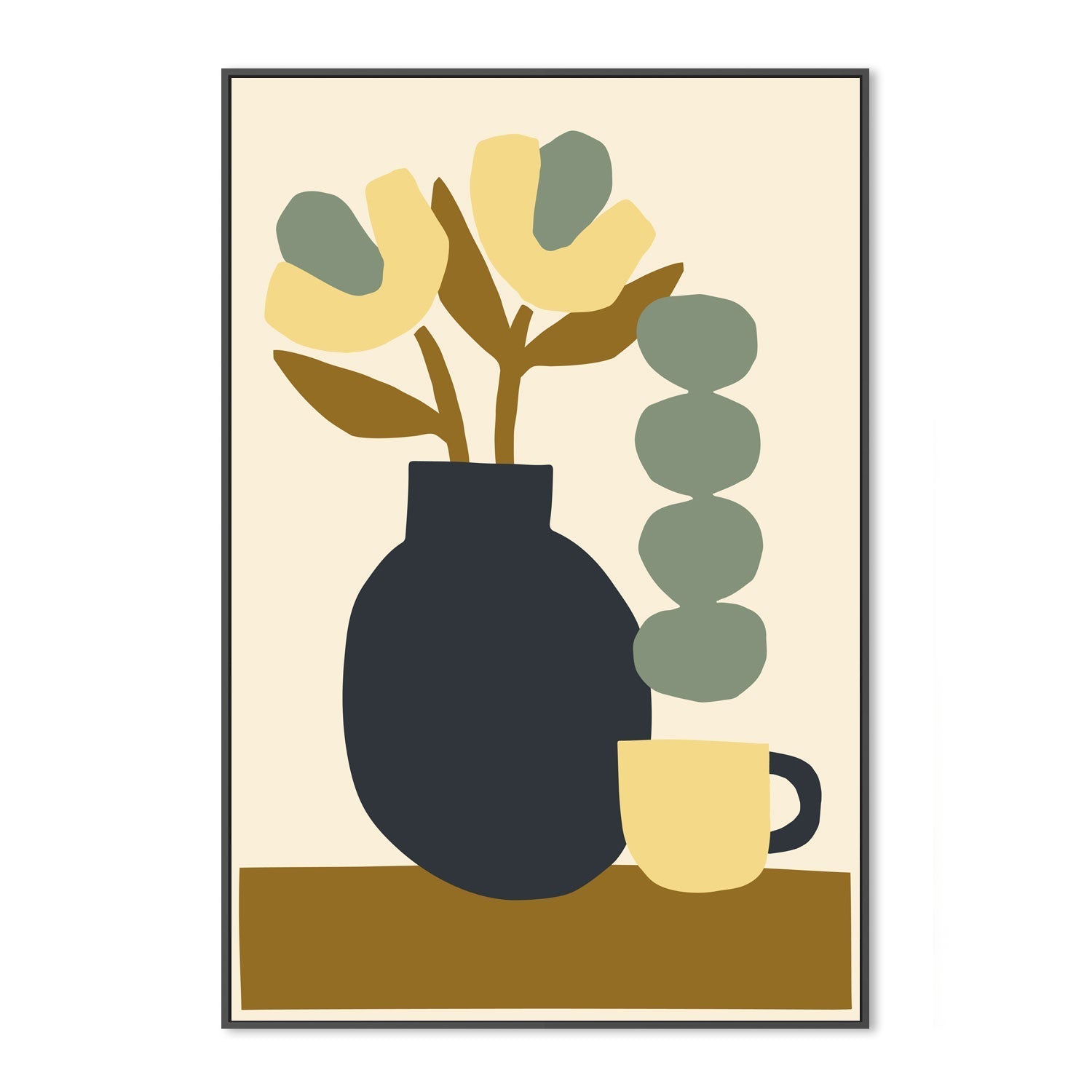 wall-art-print-canvas-poster-framed-Blue Vase, By Margaux Fugier-GIOIA-WALL-ART