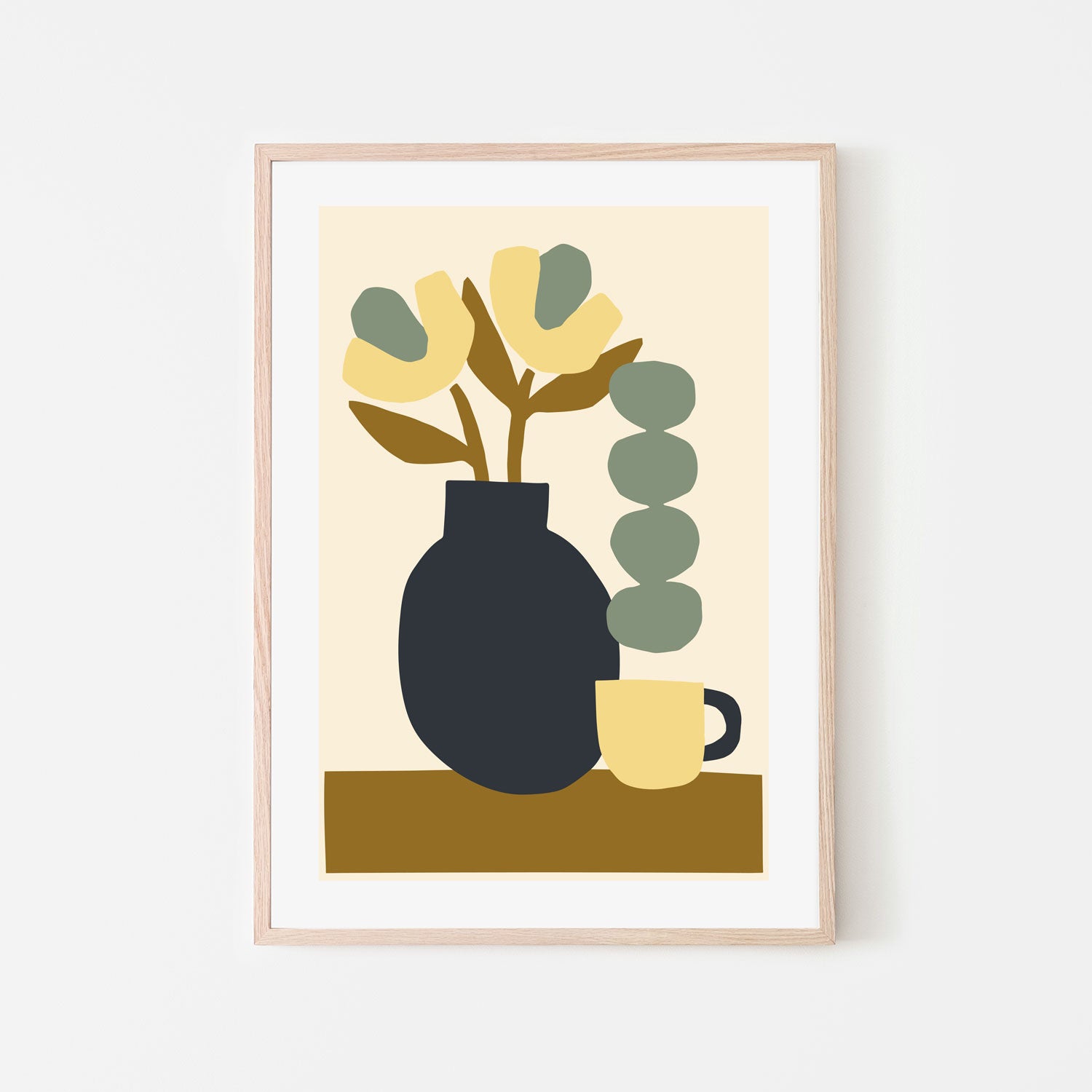 wall-art-print-canvas-poster-framed-Blue Vase, By Margaux Fugier-GIOIA-WALL-ART