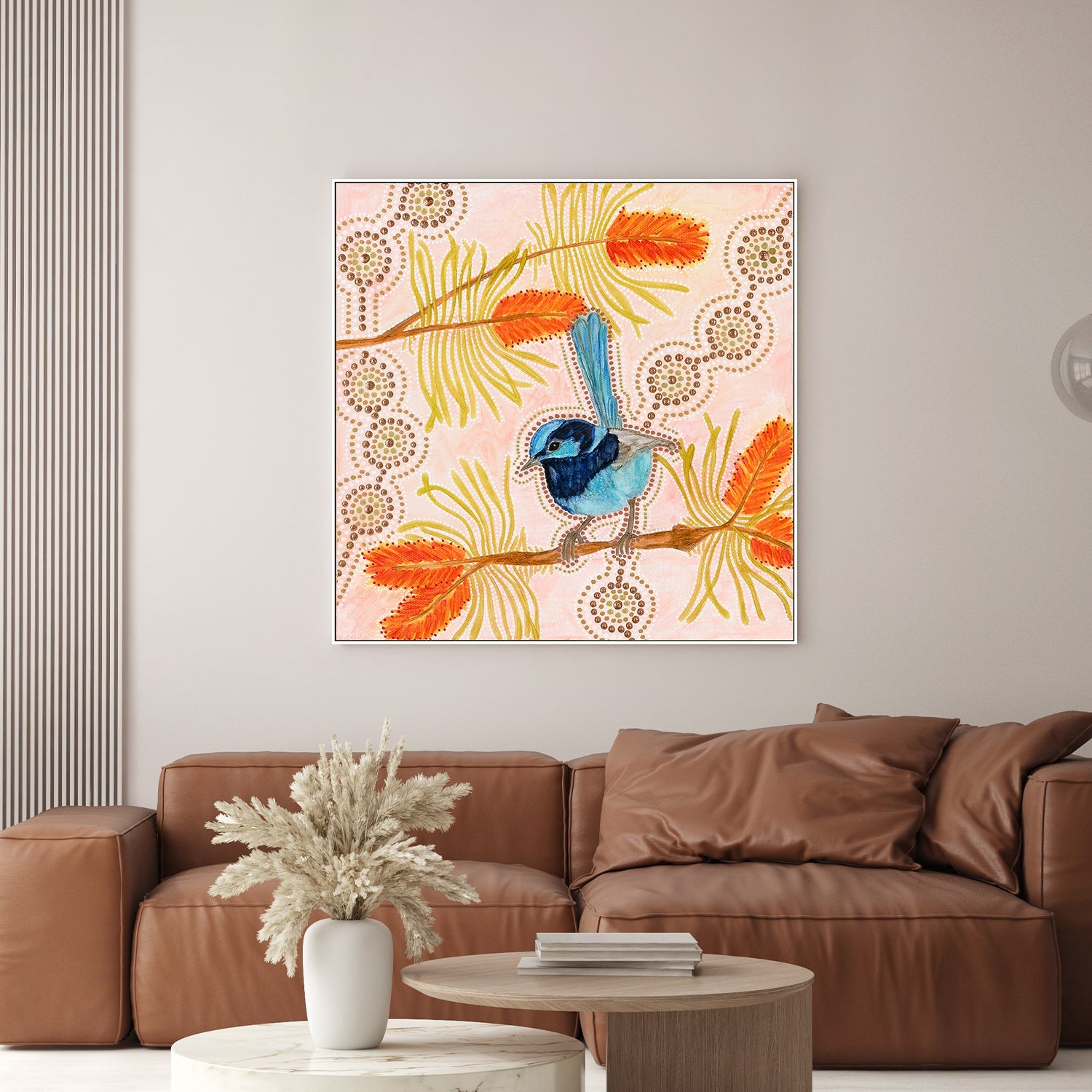 wall-art-print-canvas-poster-framed-Blue Wren-2