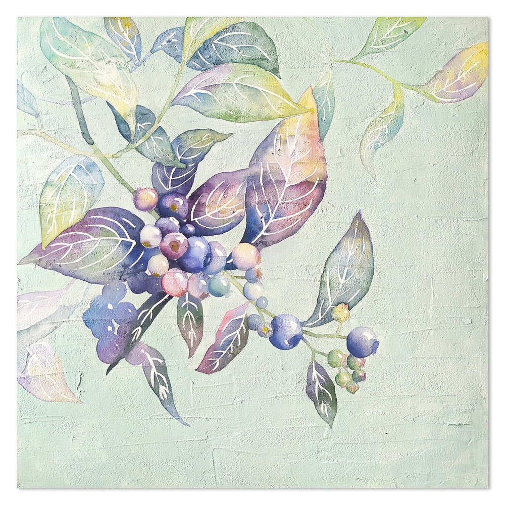 wall-art-print-canvas-poster-framed-Blueberry Branch-by-Ekaterina Prisich-Gioia Wall Art