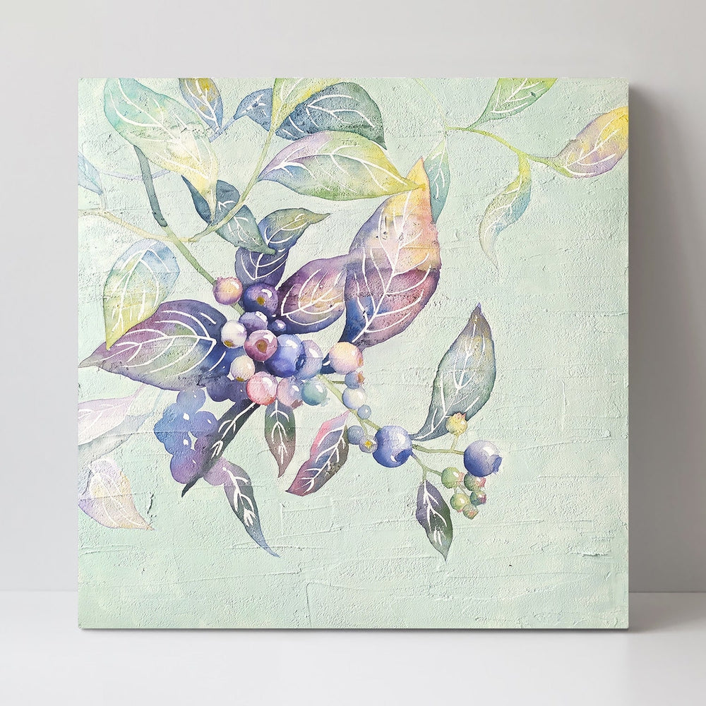 wall-art-print-canvas-poster-framed-Blueberry Branch-by-Ekaterina Prisich-Gioia Wall Art