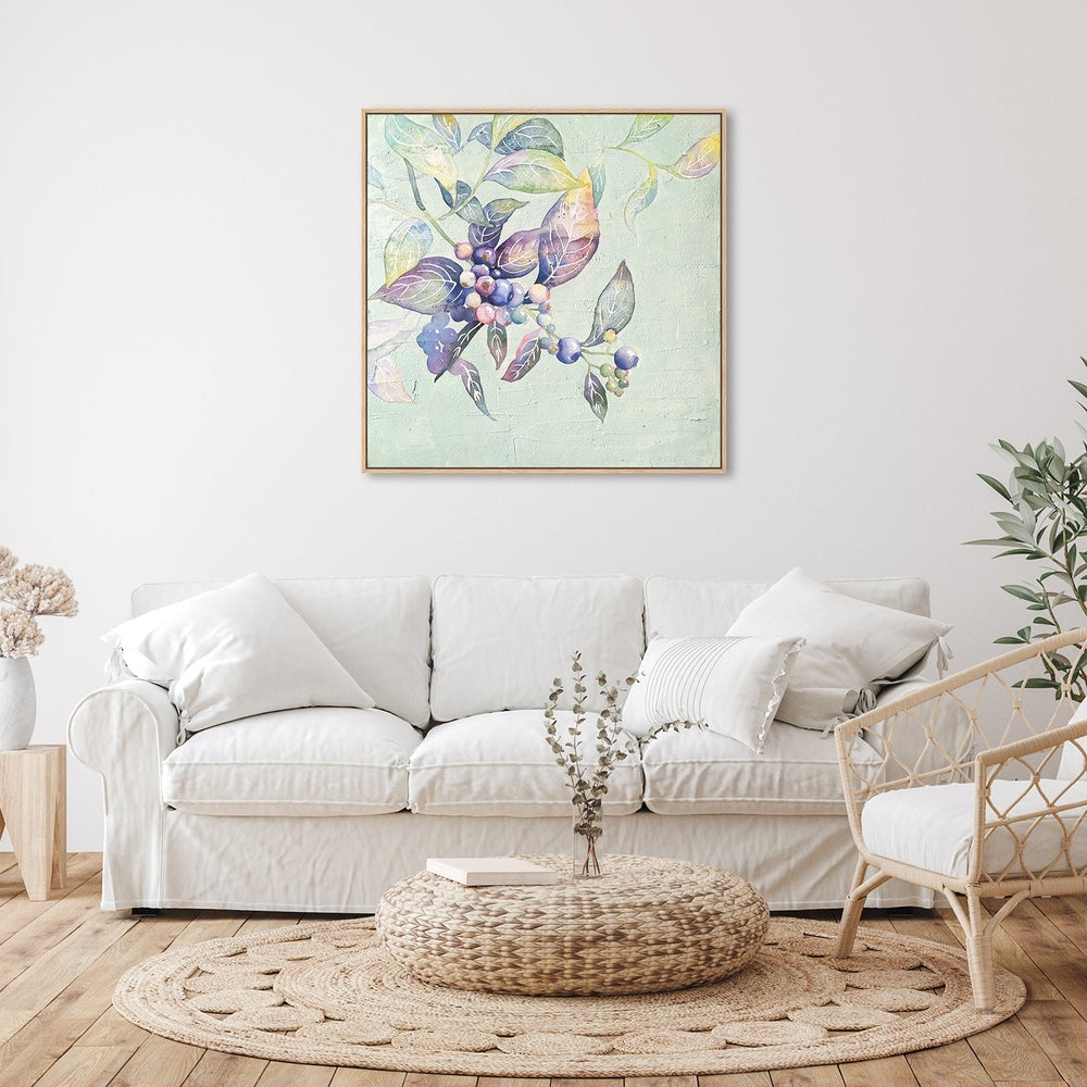 wall-art-print-canvas-poster-framed-Blueberry Branch-by-Ekaterina Prisich-Gioia Wall Art