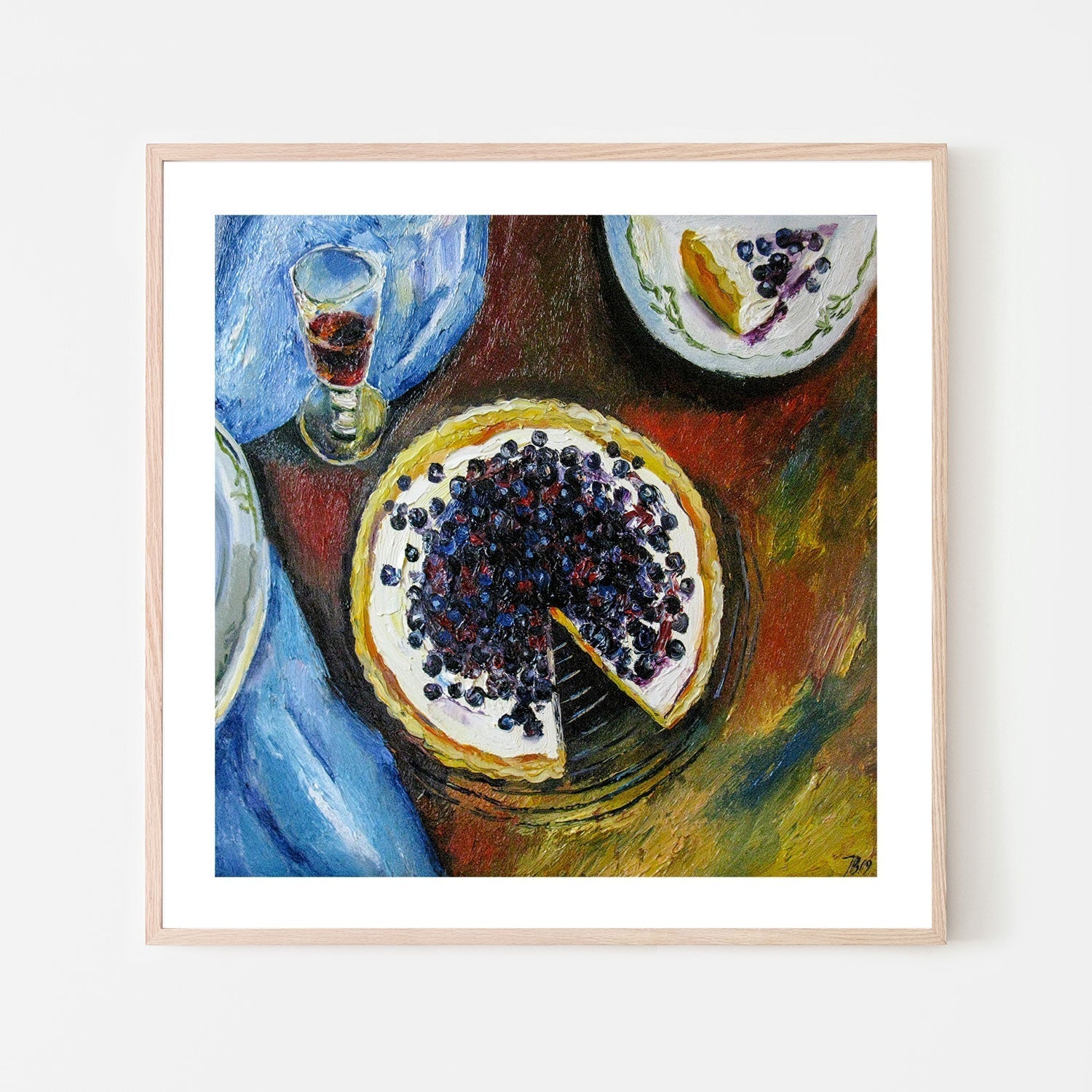 wall-art-print-canvas-poster-framed-Blueberry Tart , By Ieva Baklane-GIOIA-WALL-ART