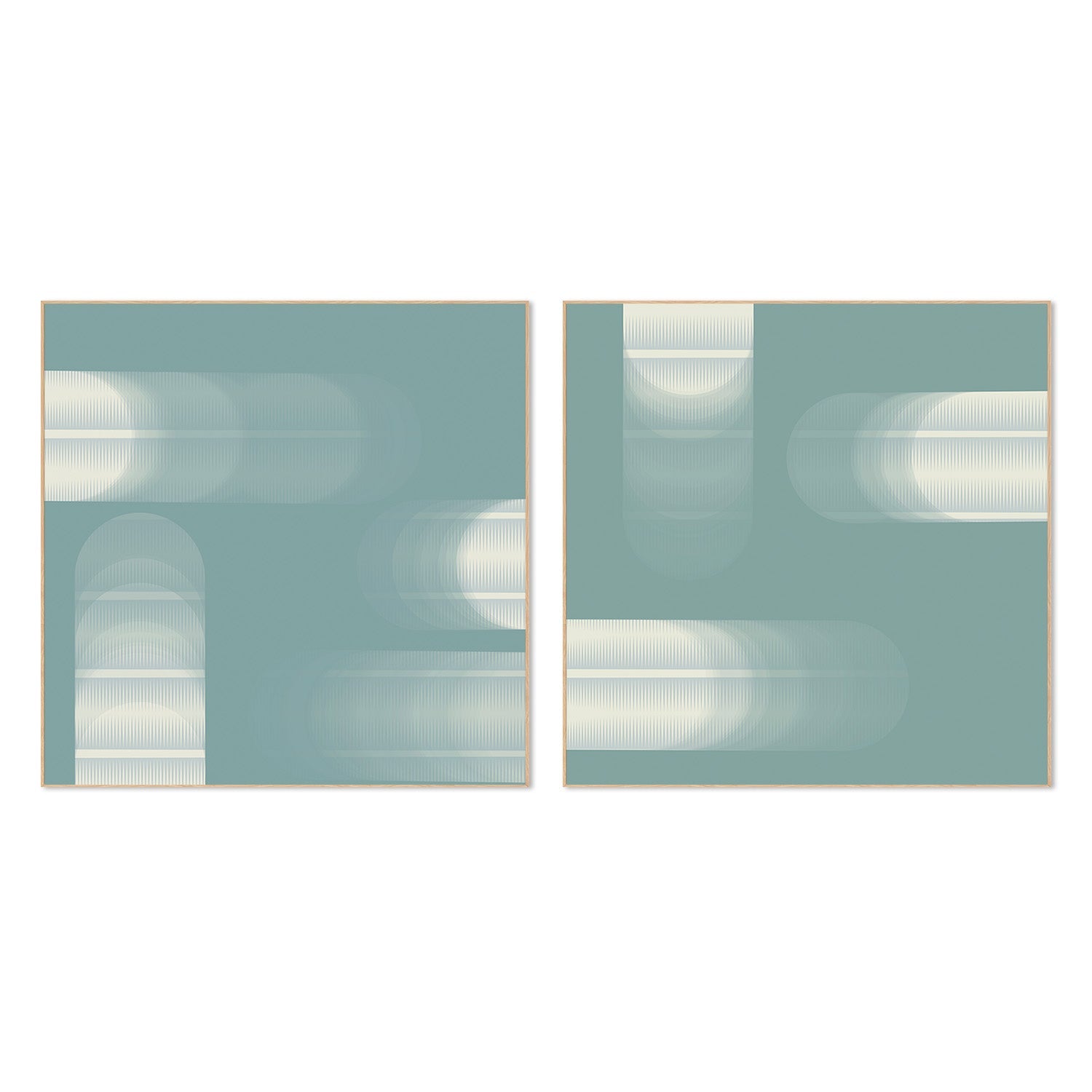 wall-art-print-canvas-poster-framed-Blurred Motion, Style A & B, Set Of 2 , By JL Design-4