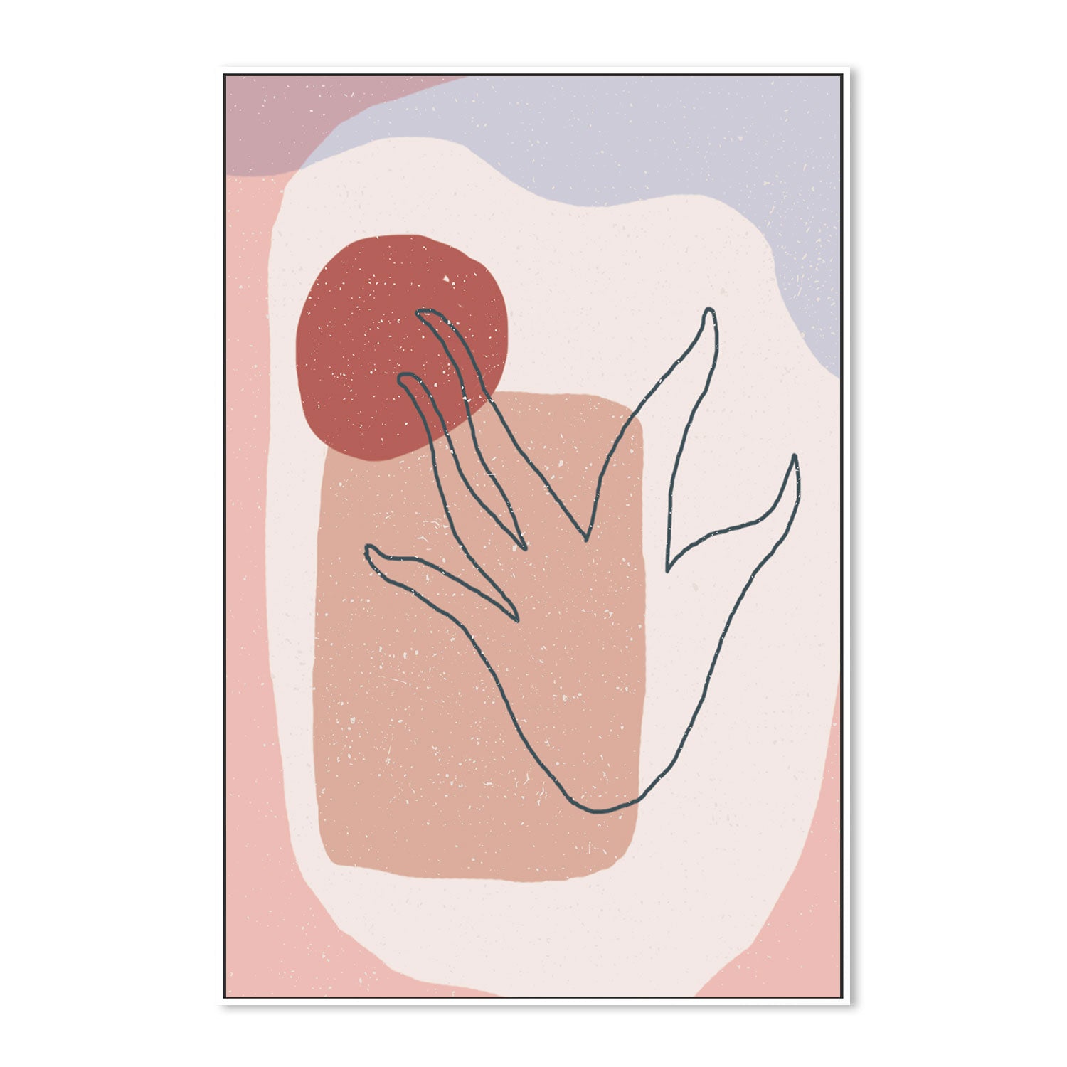 wall-art-print-canvas-poster-framed-Blush Abstract Plant, By Aylin Demir-GIOIA-WALL-ART
