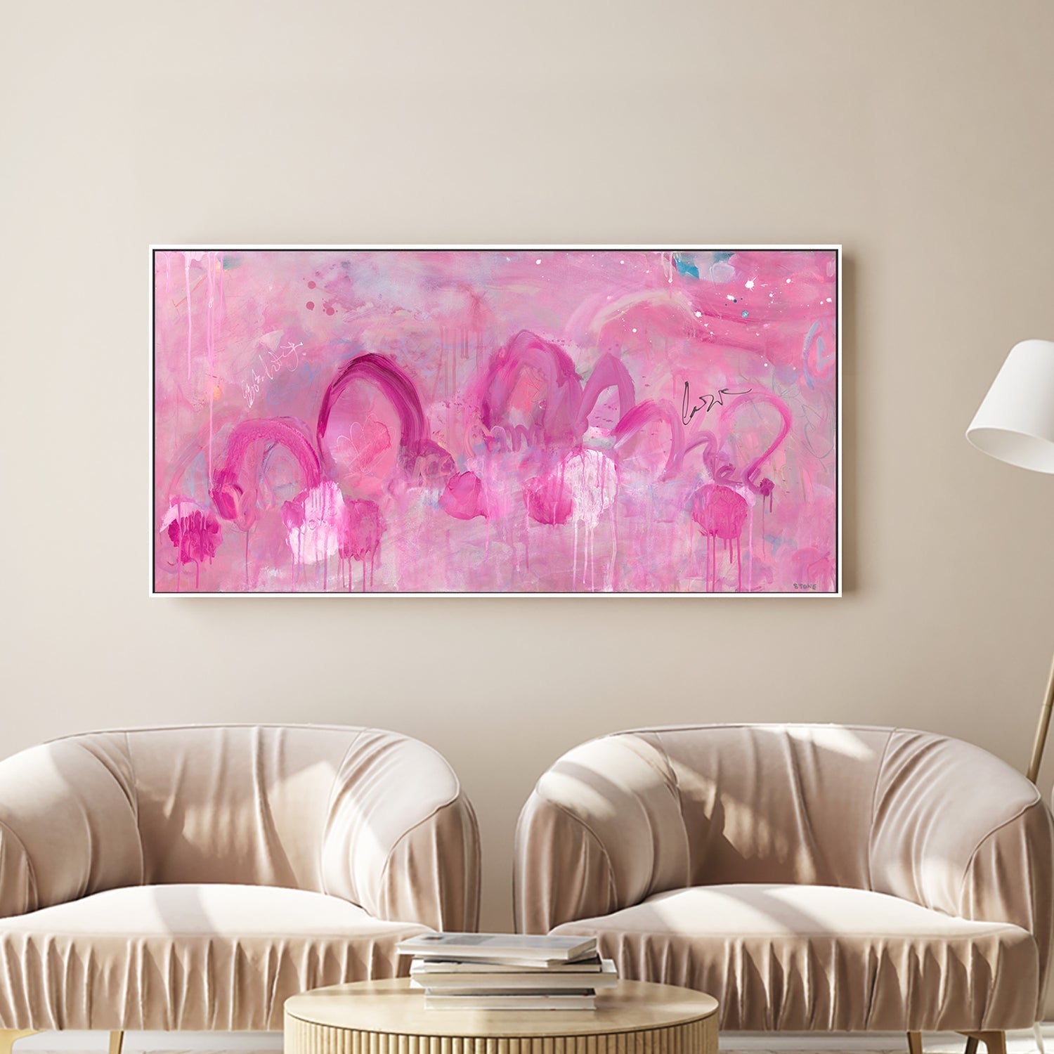 wall-art-print-canvas-poster-framed-Blush Garden-2