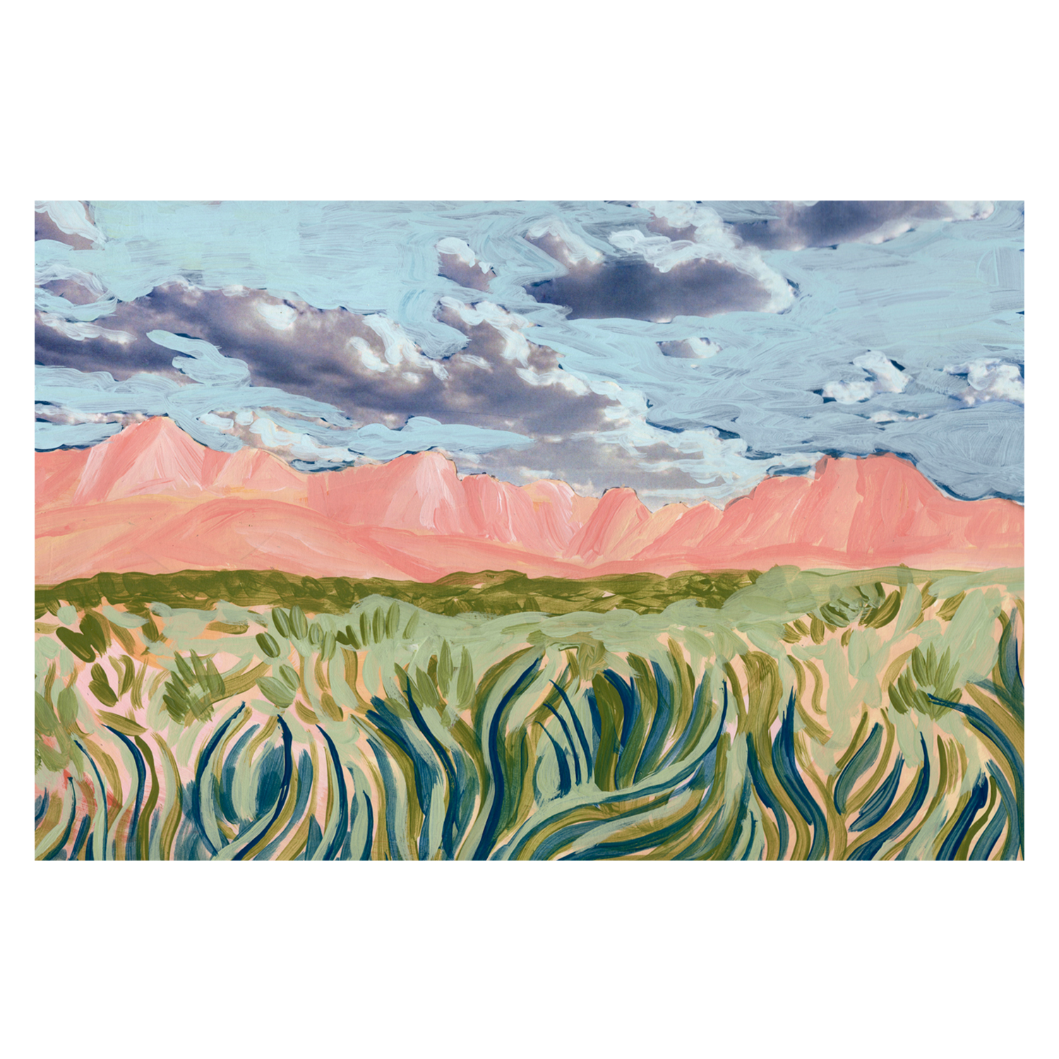 wall-art-print-canvas-poster-framed-Blush Mountain , By Eleanor Baker-1