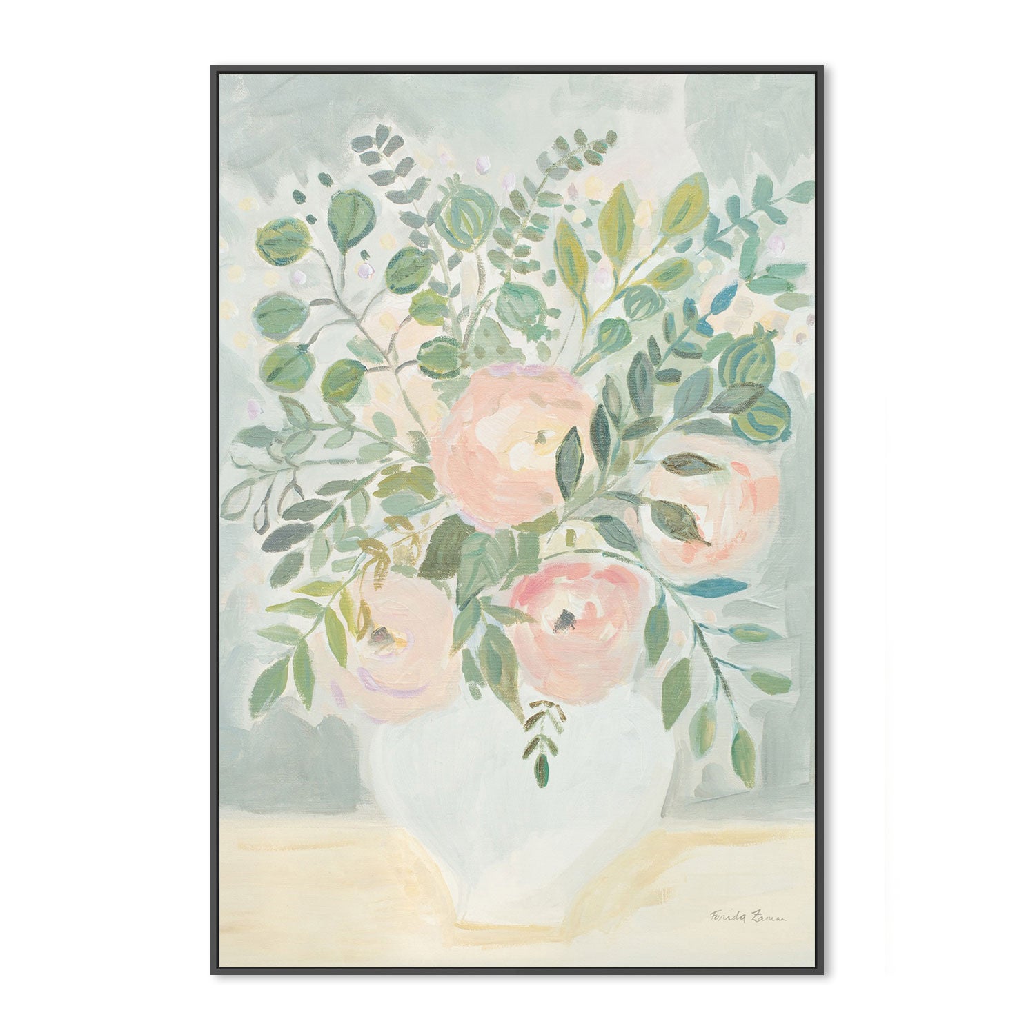wall-art-print-canvas-poster-framed-Blushing Bouquet-by-Farida Zaman-Gioia Wall Art