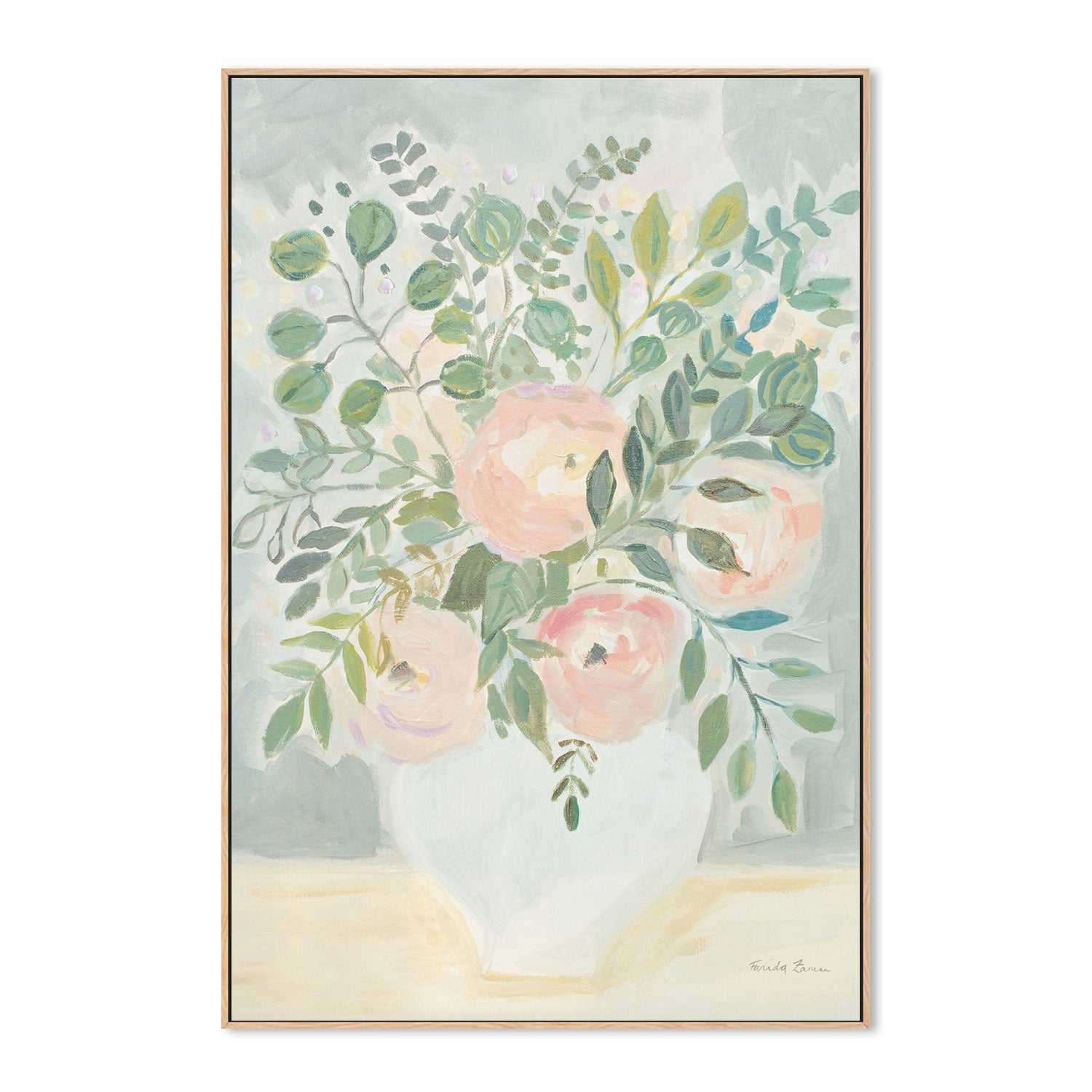 wall-art-print-canvas-poster-framed-Blushing Bouquet-by-Farida Zaman-Gioia Wall Art