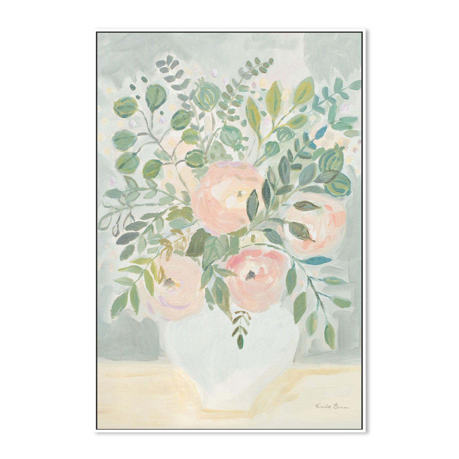 wall-art-print-canvas-poster-framed-Blushing Bouquet-by-Farida Zaman-Gioia Wall Art