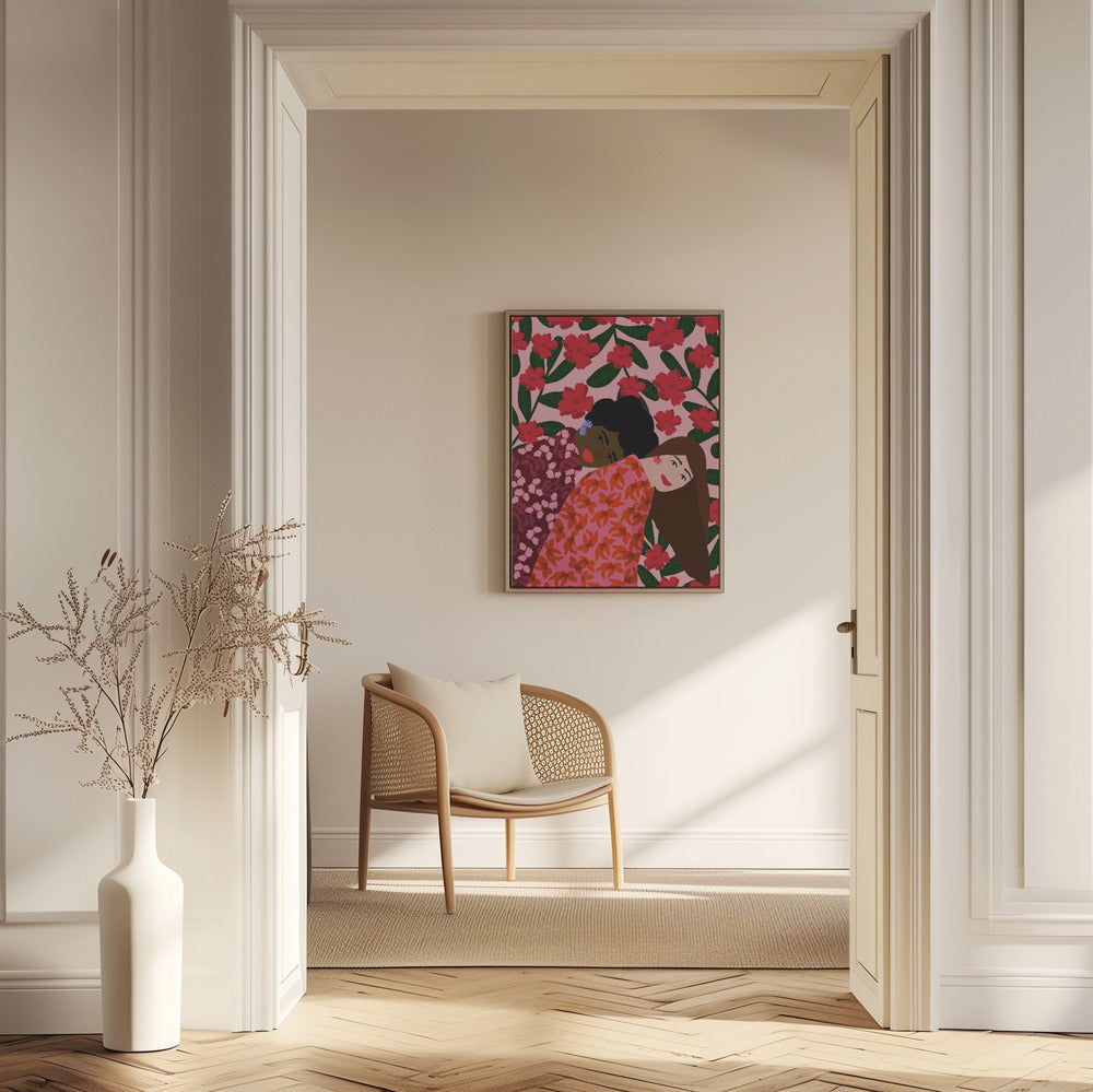 wall-art-print-canvas-poster-framed-Blushing Companions , By Rafaela Mascaro-6