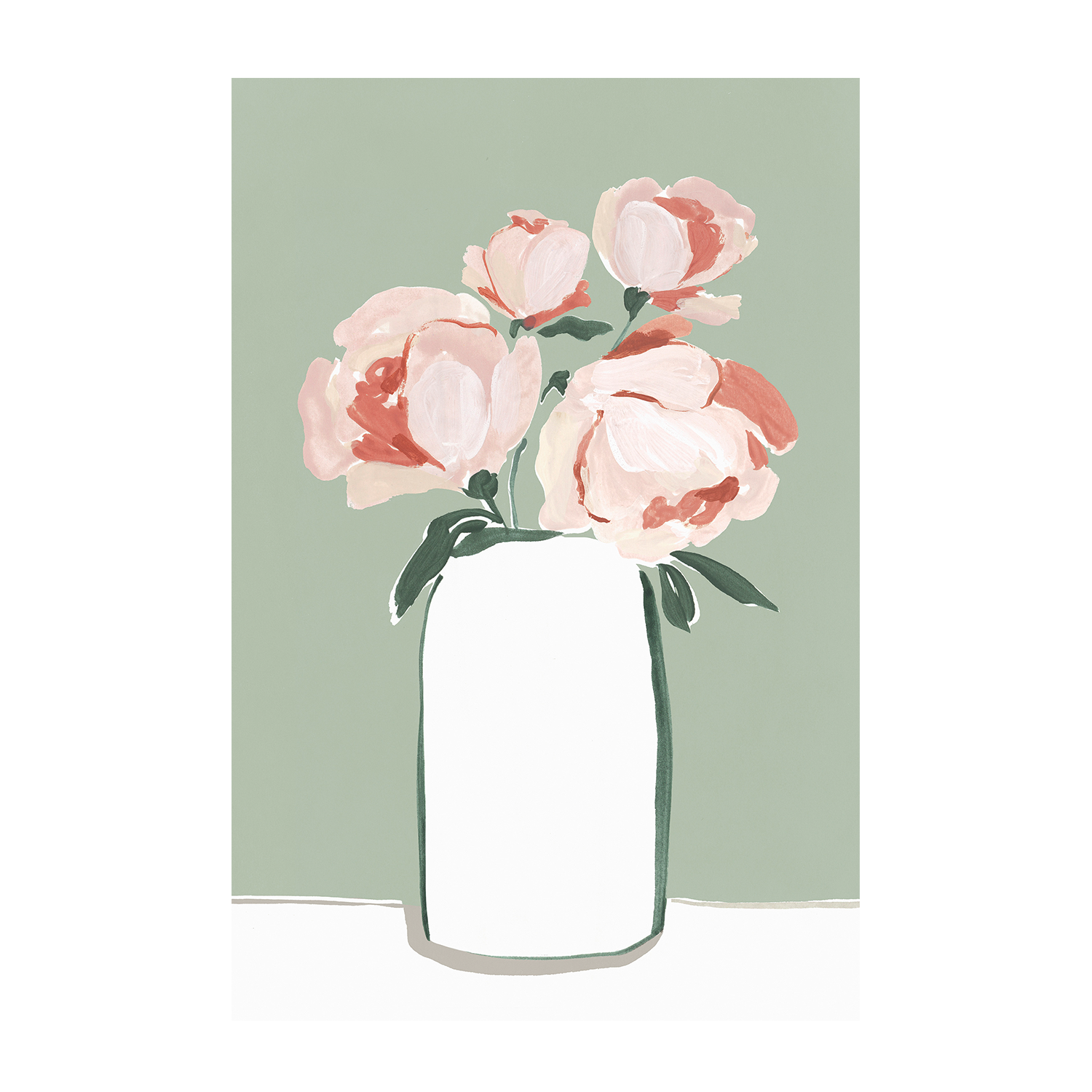 wall-art-print-canvas-poster-framed-Blushing Florals-1