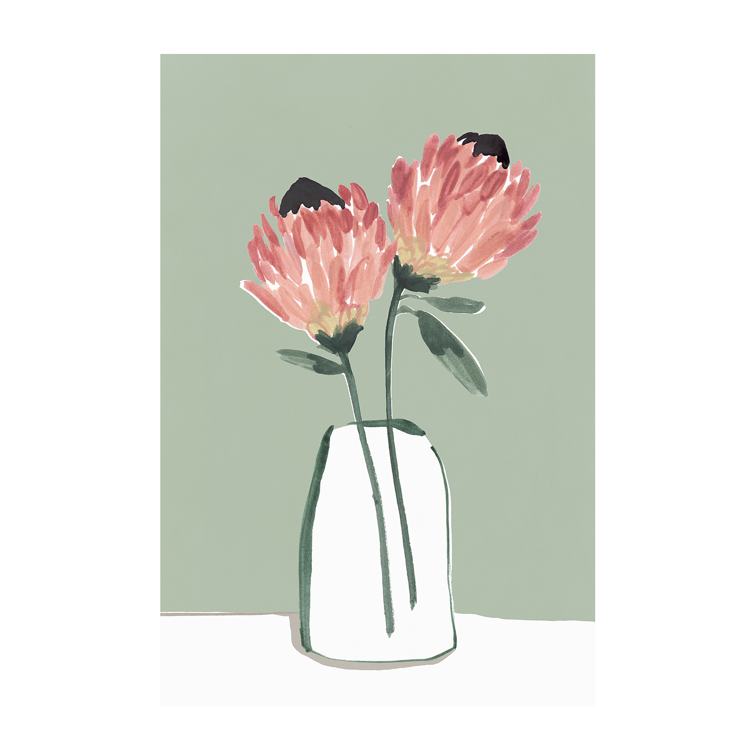 wall-art-print-canvas-poster-framed-Blushing Proteas-1