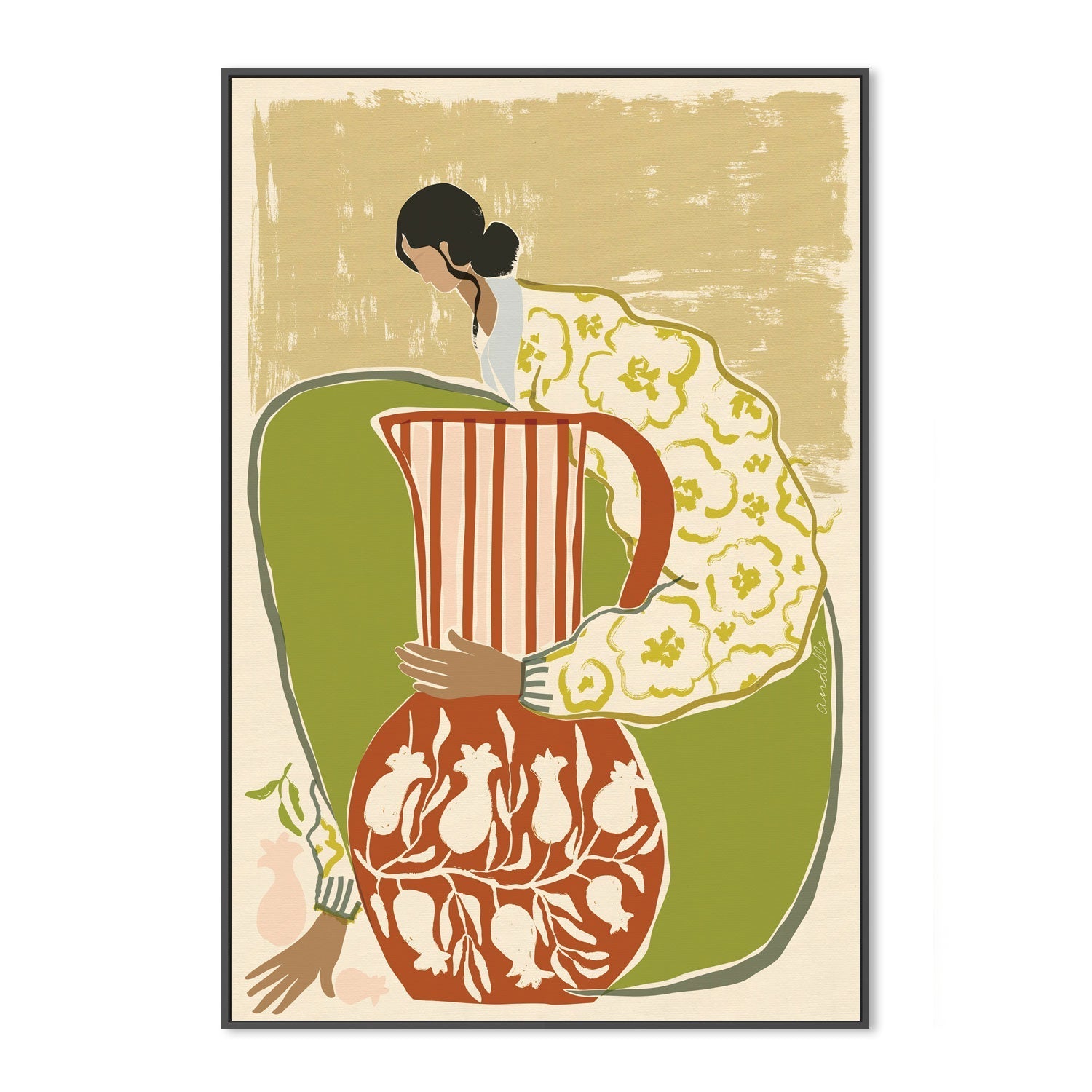 wall-art-print-canvas-poster-framed-Boho Blooms , By Andelle Art-3