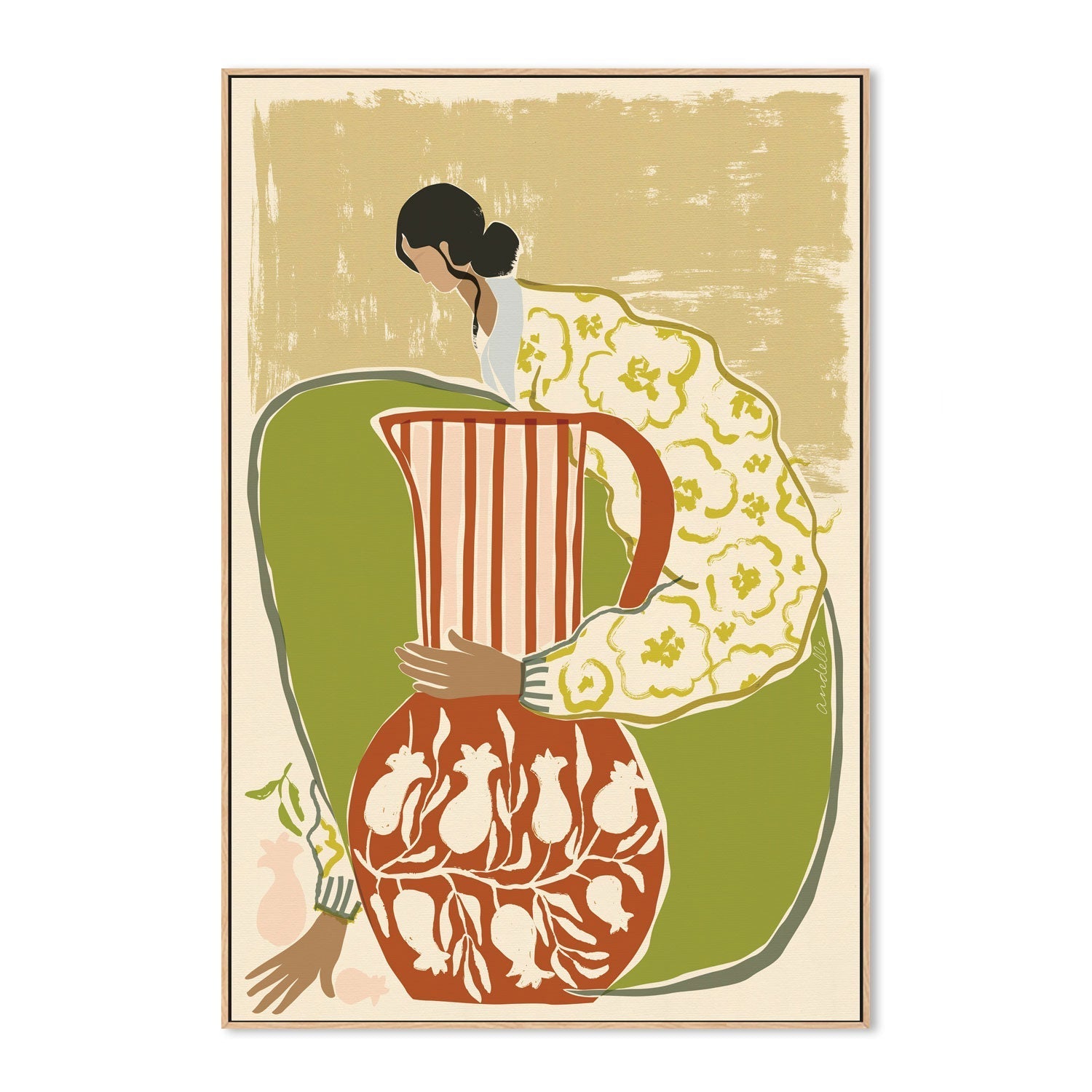 wall-art-print-canvas-poster-framed-Boho Blooms , By Andelle Art-4