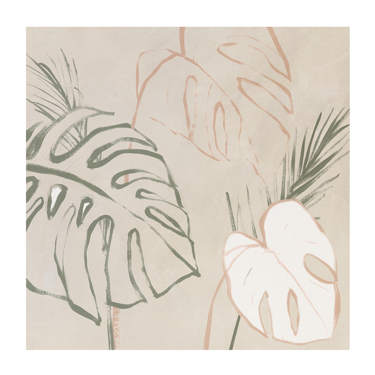 wall-art-print-canvas-poster-framed-Boho Palms, Style B , By Aria K-1
