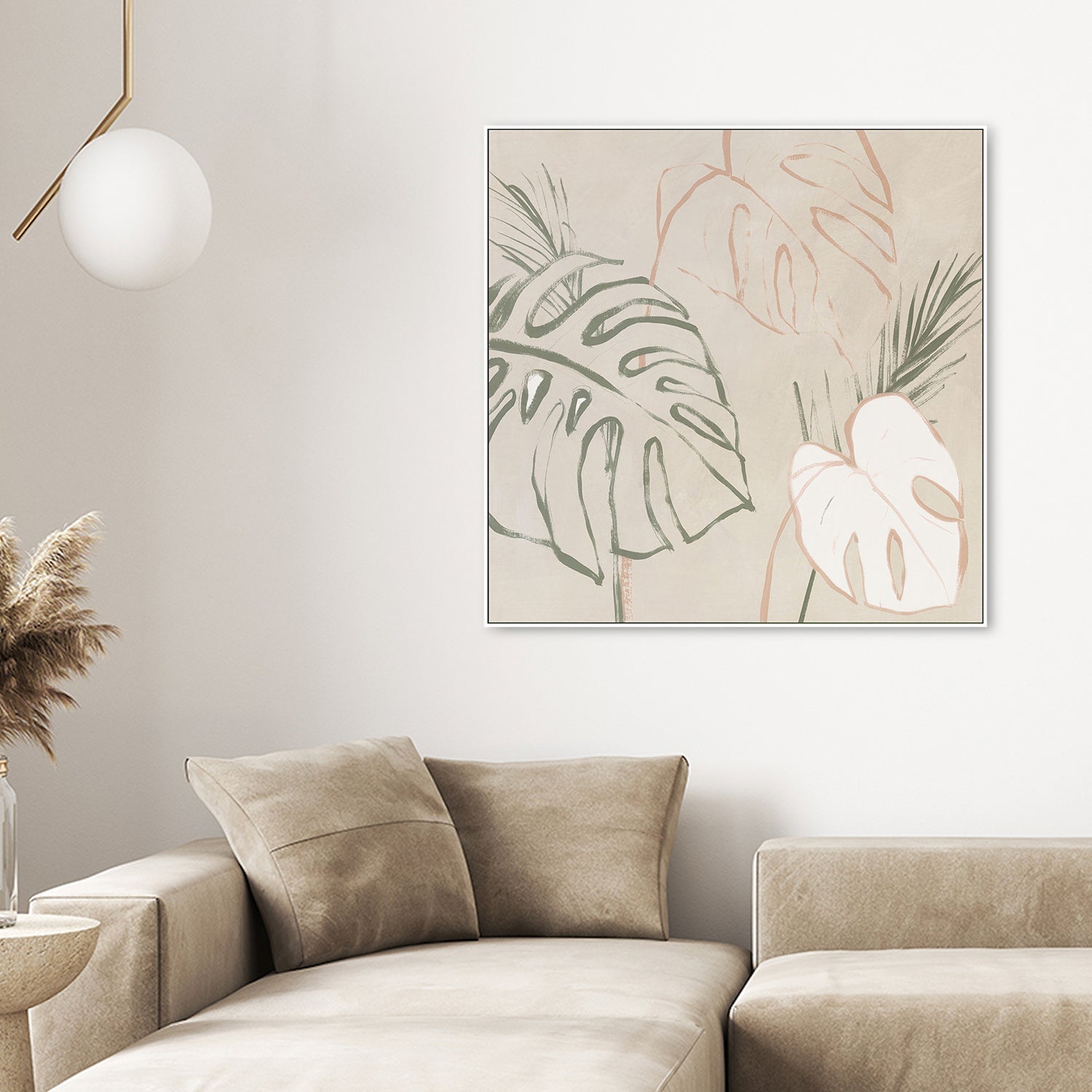 wall-art-print-canvas-poster-framed-Boho Palms, Style B , By Aria K-2