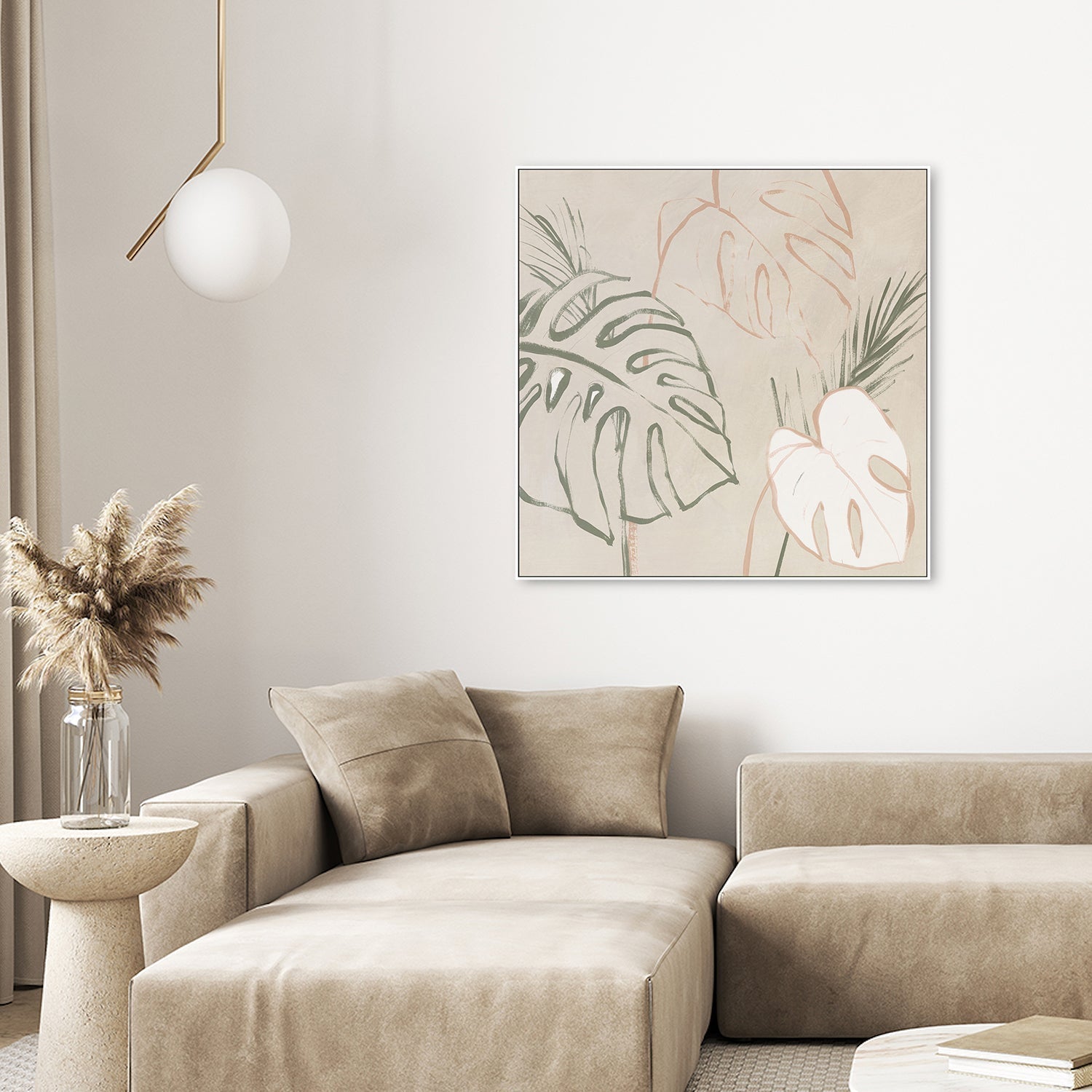 wall-art-print-canvas-poster-framed-Boho Palms, Style B , By Aria K-7