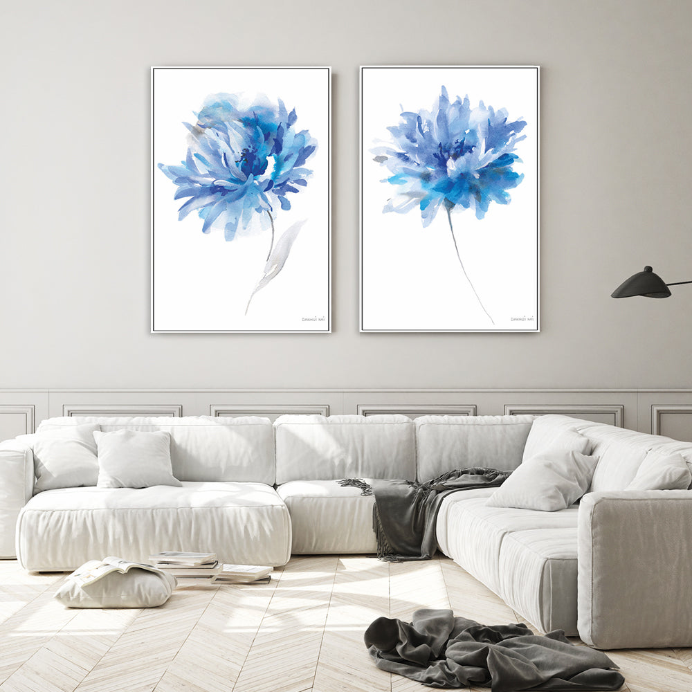 wall-art-print-canvas-poster-framed-Bold Blooming, Style C & D, Set of 2-by-Danhui Nai-Gioia Wall Art
