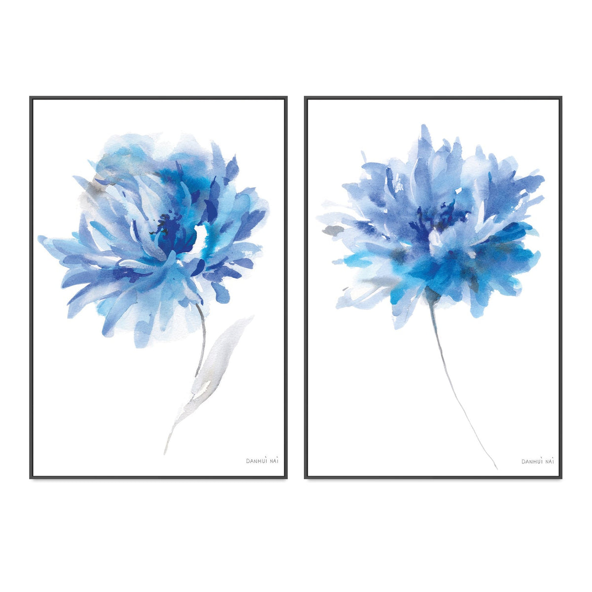 wall-art-print-canvas-poster-framed-Bold Blooming, Style C & D, Set of 2-by-Danhui Nai-Gioia Wall Art