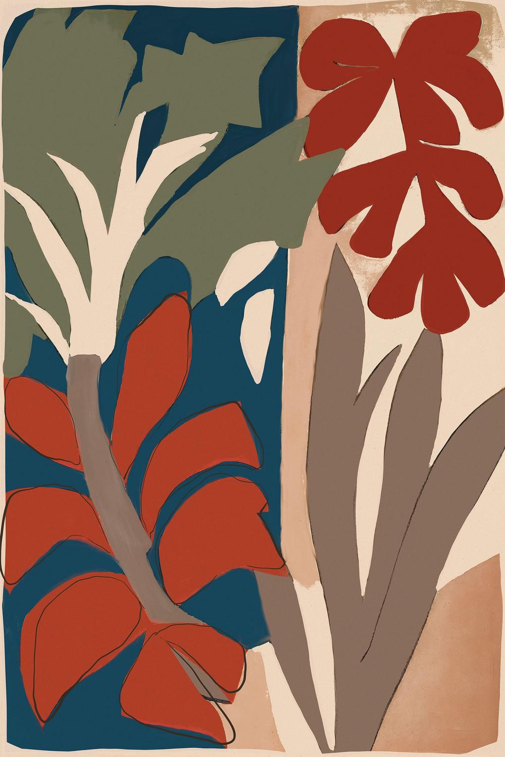 wall-art-print-canvas-poster-framed-Bold Botanical Dance-1