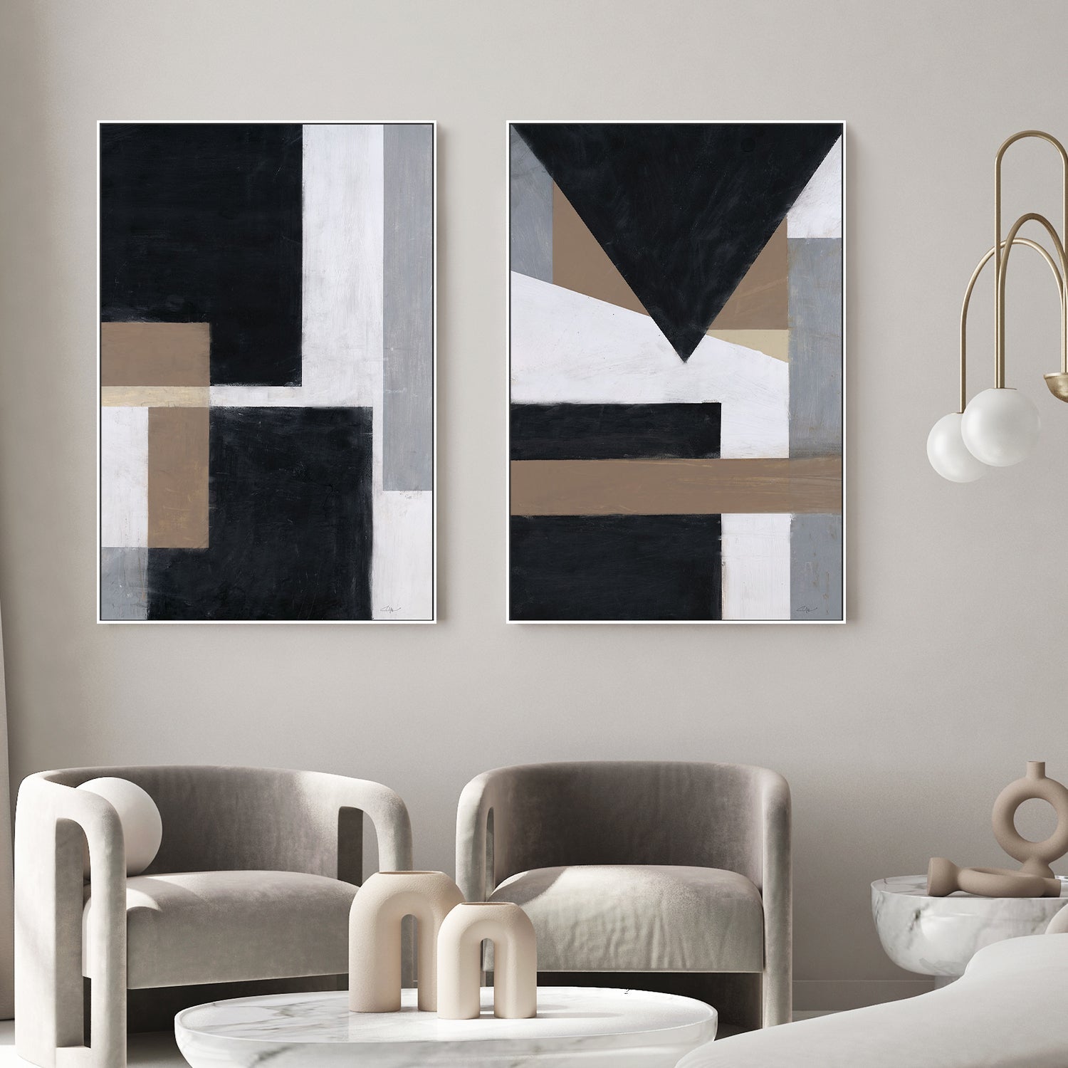 wall-art-print-canvas-poster-framed-Bold Conclusion & Bold Direction, Set Of 2 , By Filippoloco-2