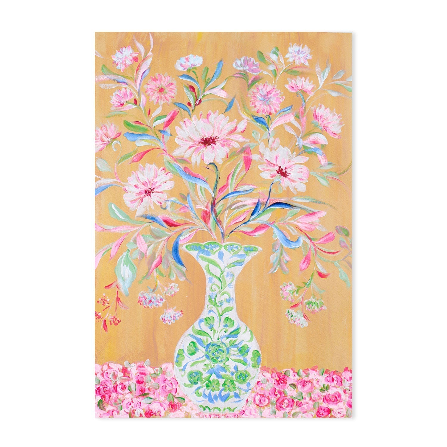 wall-art-print-canvas-poster-framed-Bold Vase Of Flowers , By Nadar Musa-GIOIA-WALL-ART