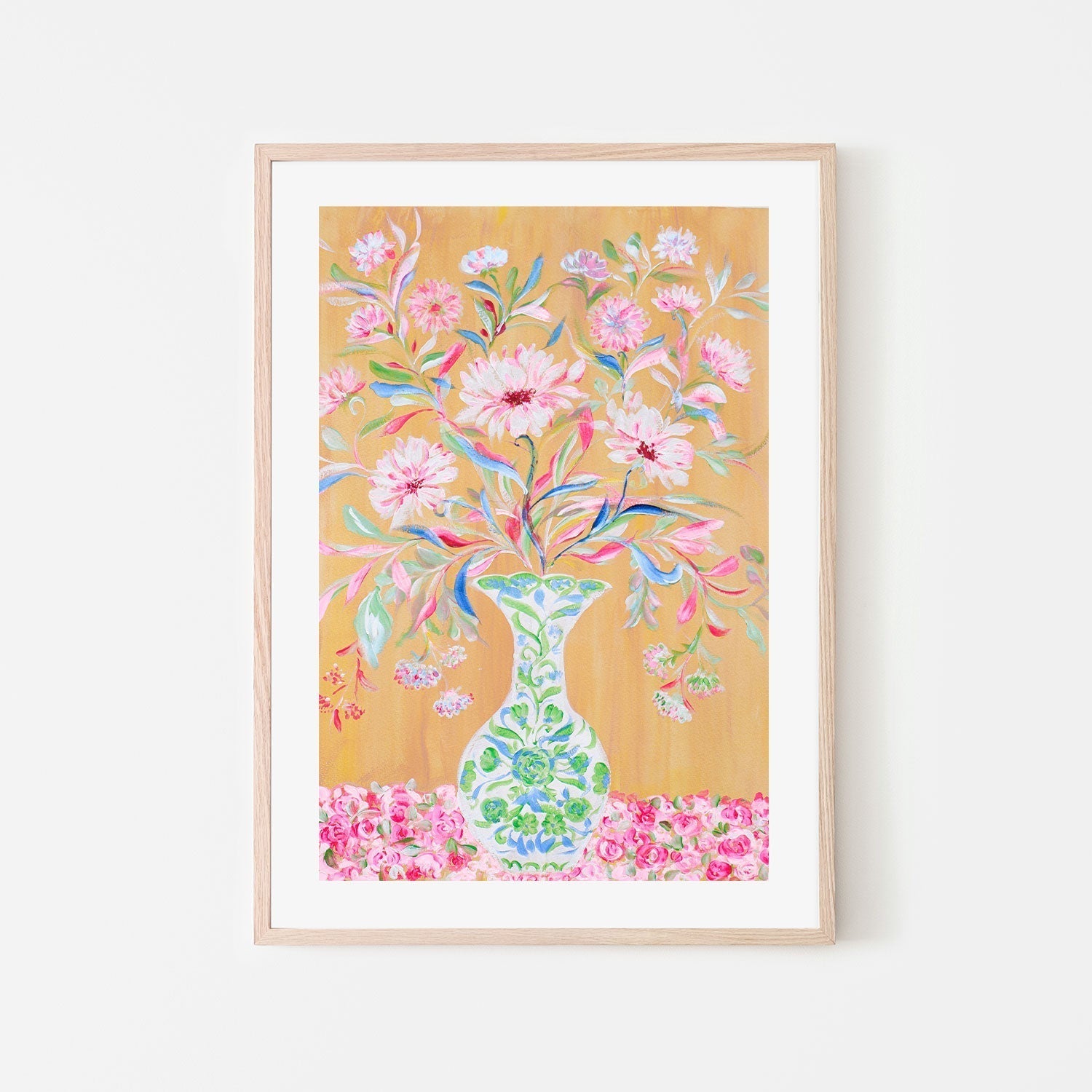 wall-art-print-canvas-poster-framed-Bold Vase Of Flowers , By Nadar Musa-GIOIA-WALL-ART