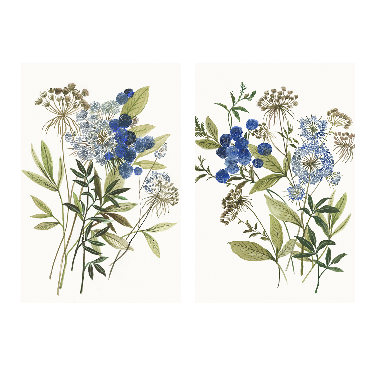 wall-art-print-canvas-poster-framed-Botana, Style A & B, Set Of 2 , By Asia Jensen-1