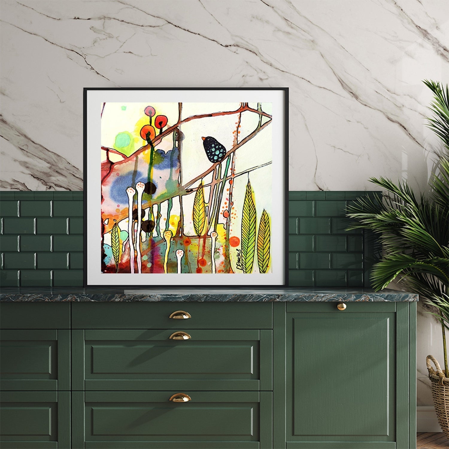 wall-art-print-canvas-poster-framed-Botanical Bliss-GIOIA-WALL-ART