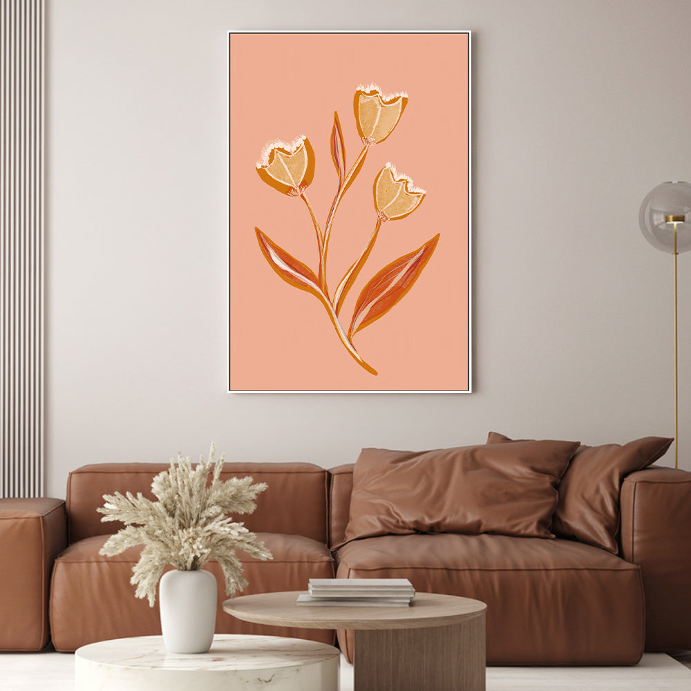 wall-art-print-canvas-poster-framed-Botanical Floral Peach, Style B , By Hope Bainbridge-2