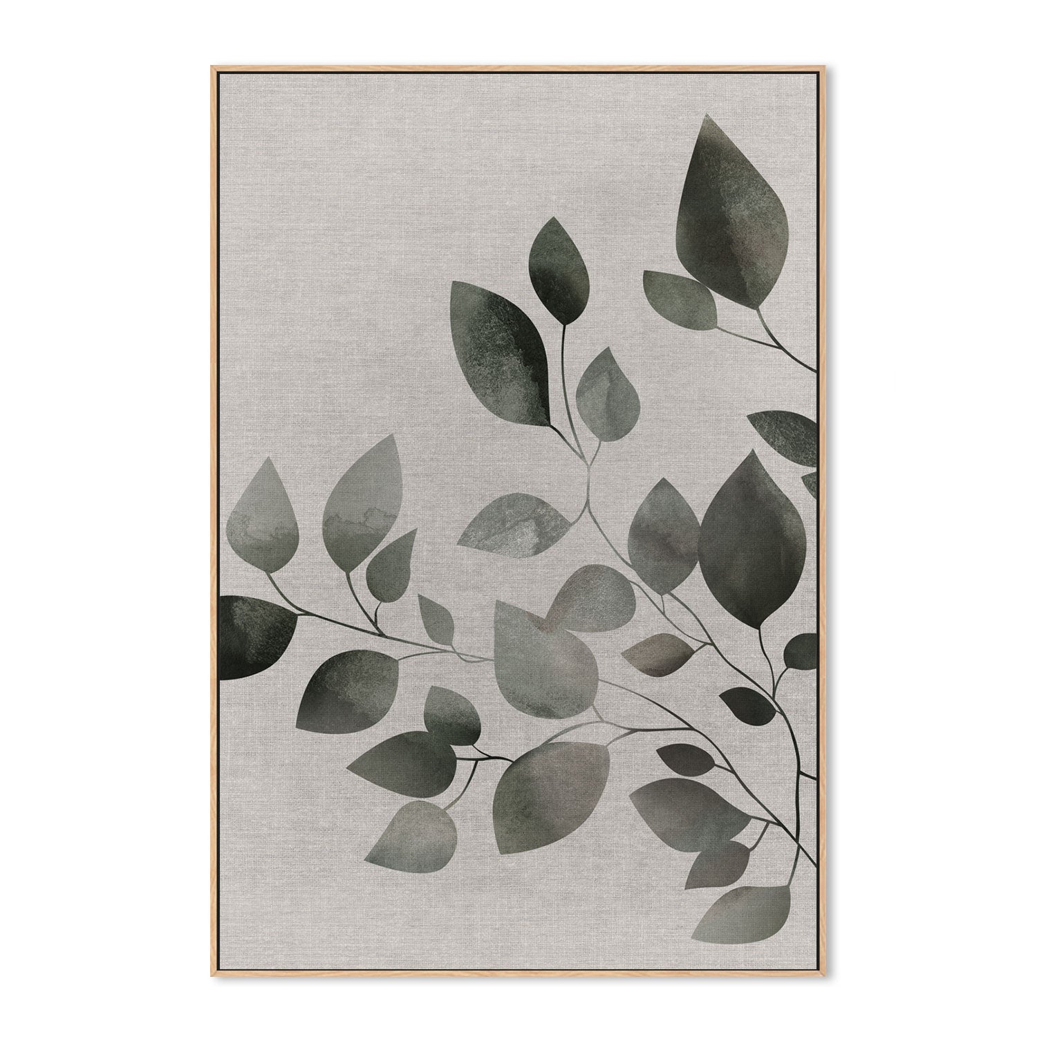 wall-art-print-canvas-poster-framed-Botanical Pair Green Style A-by-Dear Musketeer Studio-Gioia Wall Art