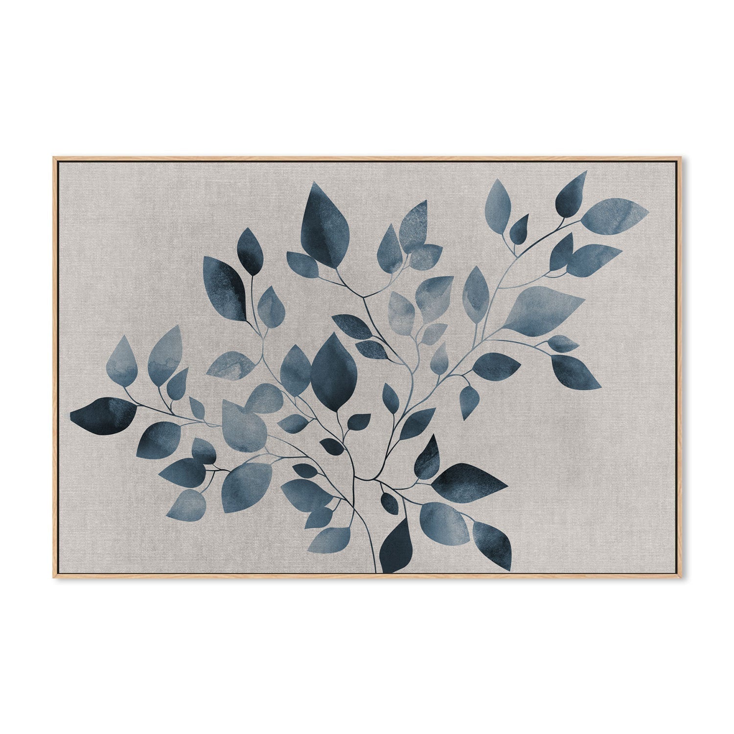 wall-art-print-canvas-poster-framed-Botanical Single Blue-by-Dear Musketeer Studio-Gioia Wall Art