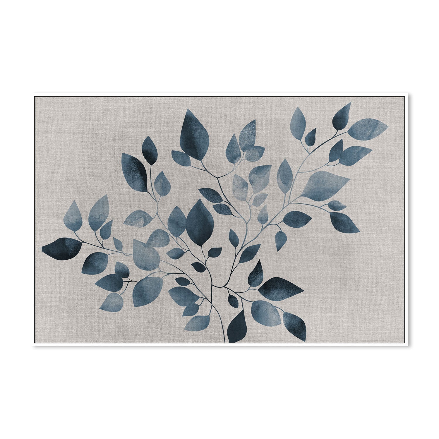wall-art-print-canvas-poster-framed-Botanical Single Blue-by-Dear Musketeer Studio-Gioia Wall Art