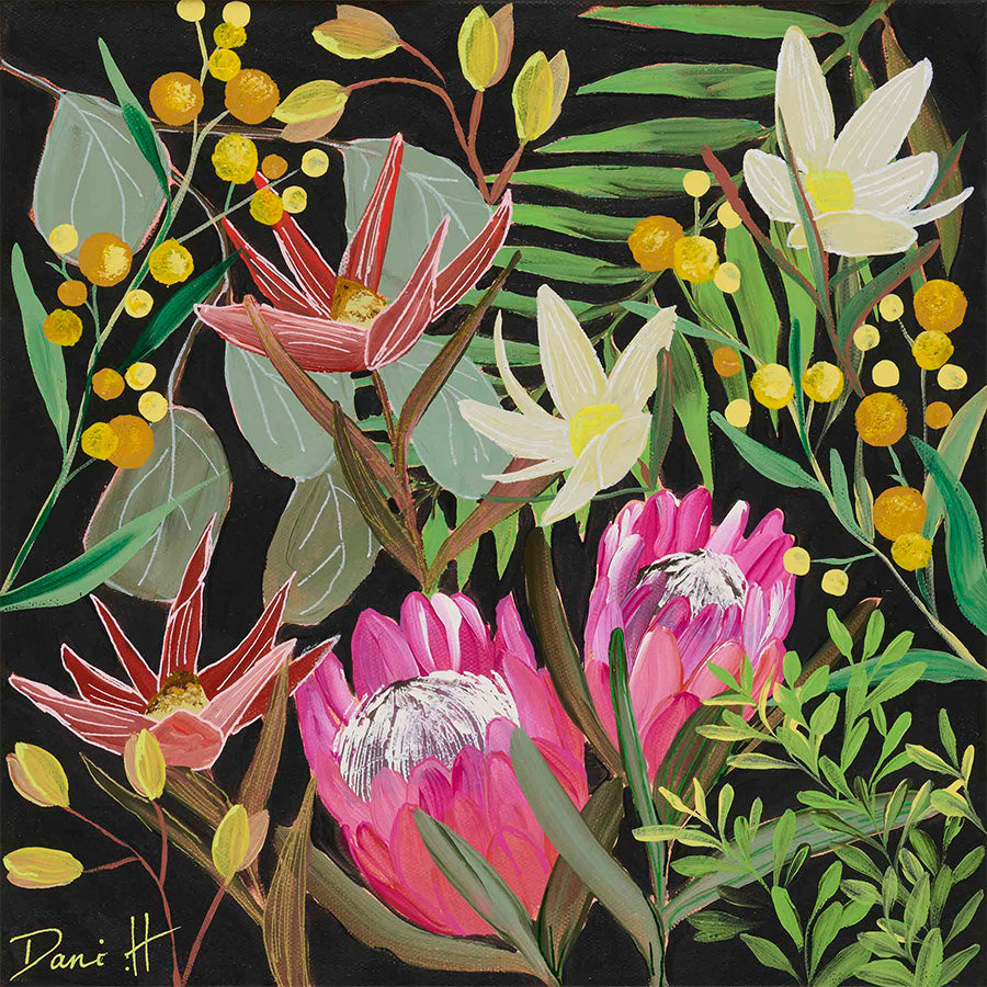 wall-art-print-canvas-poster-framed-Bouquet, Style C-1