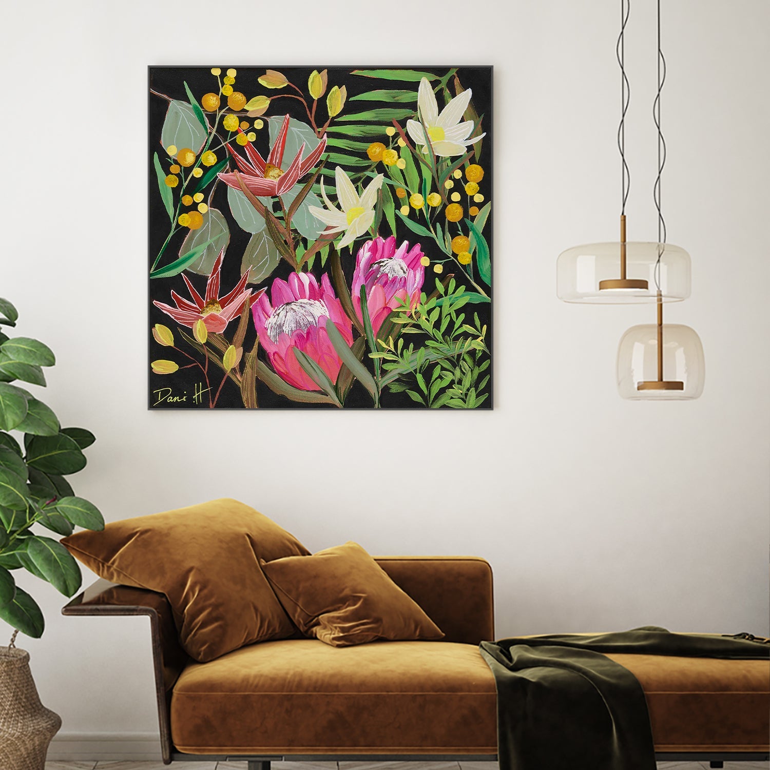 wall-art-print-canvas-poster-framed-Bouquet, Style C-2