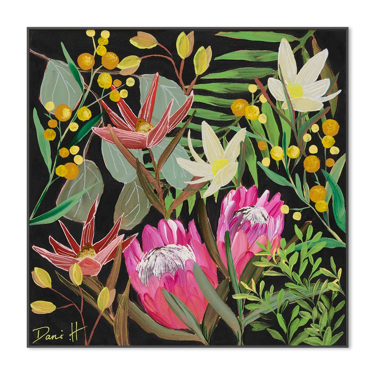 wall-art-print-canvas-poster-framed-Bouquet, Style C-3