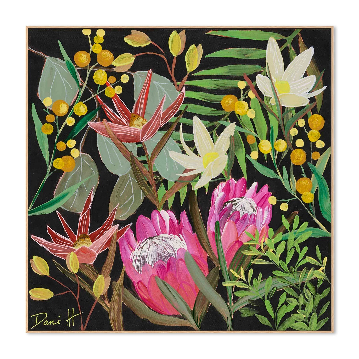 wall-art-print-canvas-poster-framed-Bouquet, Style C-4