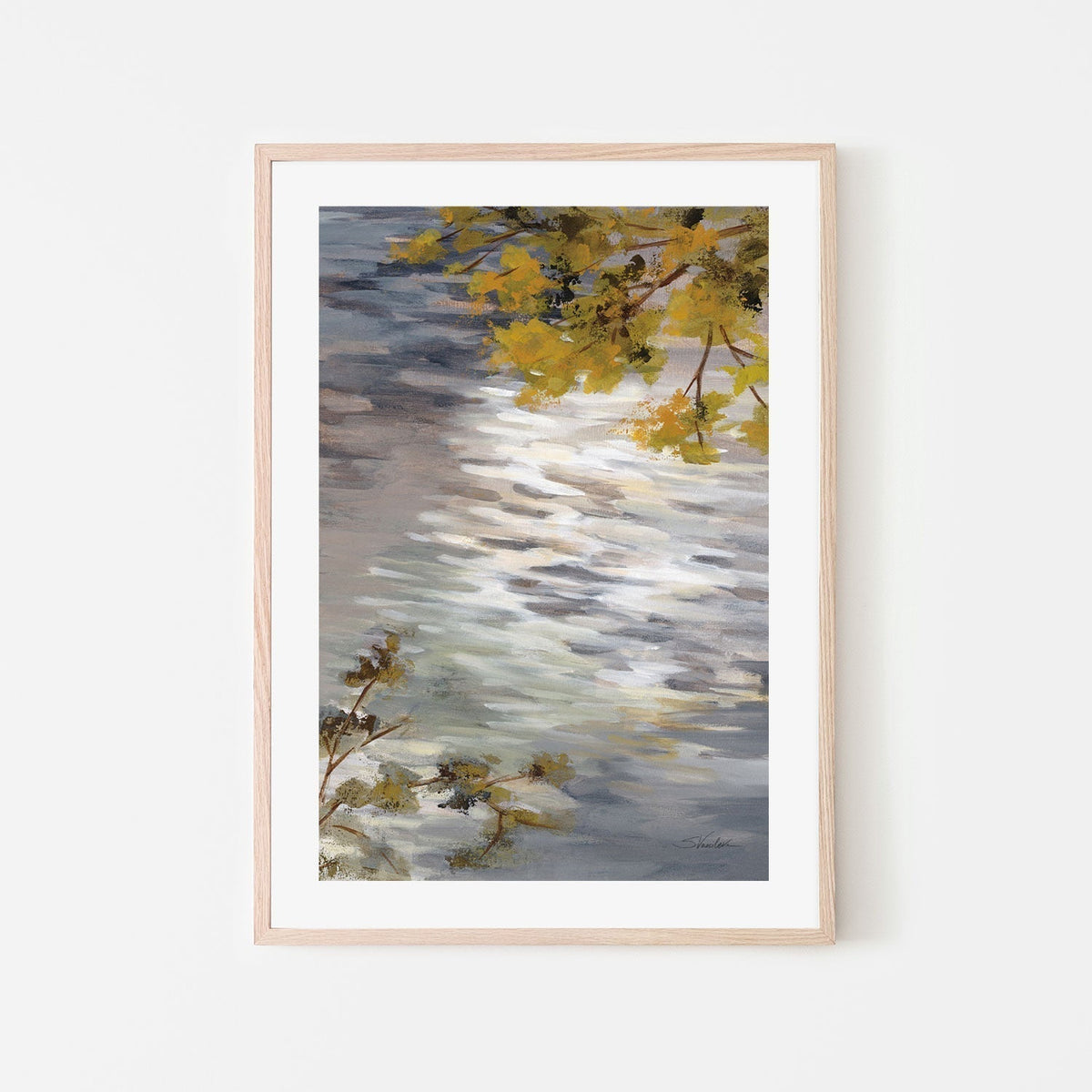 wall-art-print-canvas-poster-framed-Branches and Ripples-by-Silvia Vassileva-Gioia Wall Art