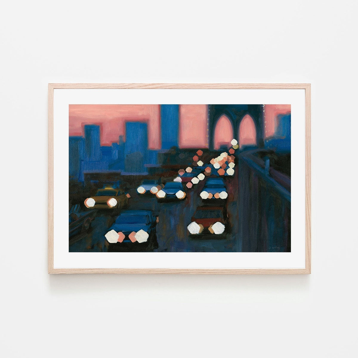 wall-art-print-canvas-poster-framed-Brooklyn Bridge Evening, Style B-by-James Wiens-Gioia Wall Art