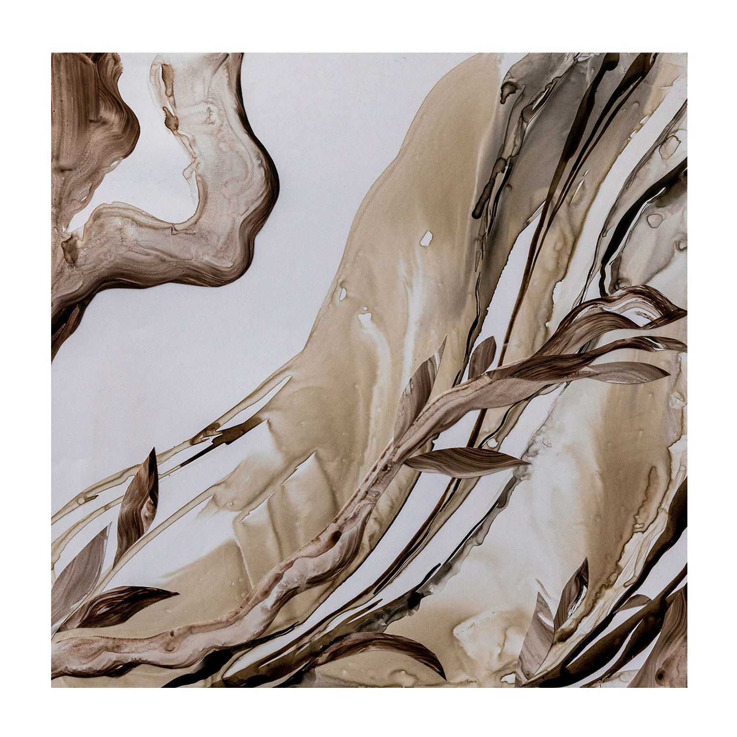 wall-art-print-canvas-poster-framed-Brown Abstract , By Amelia Aveline-1