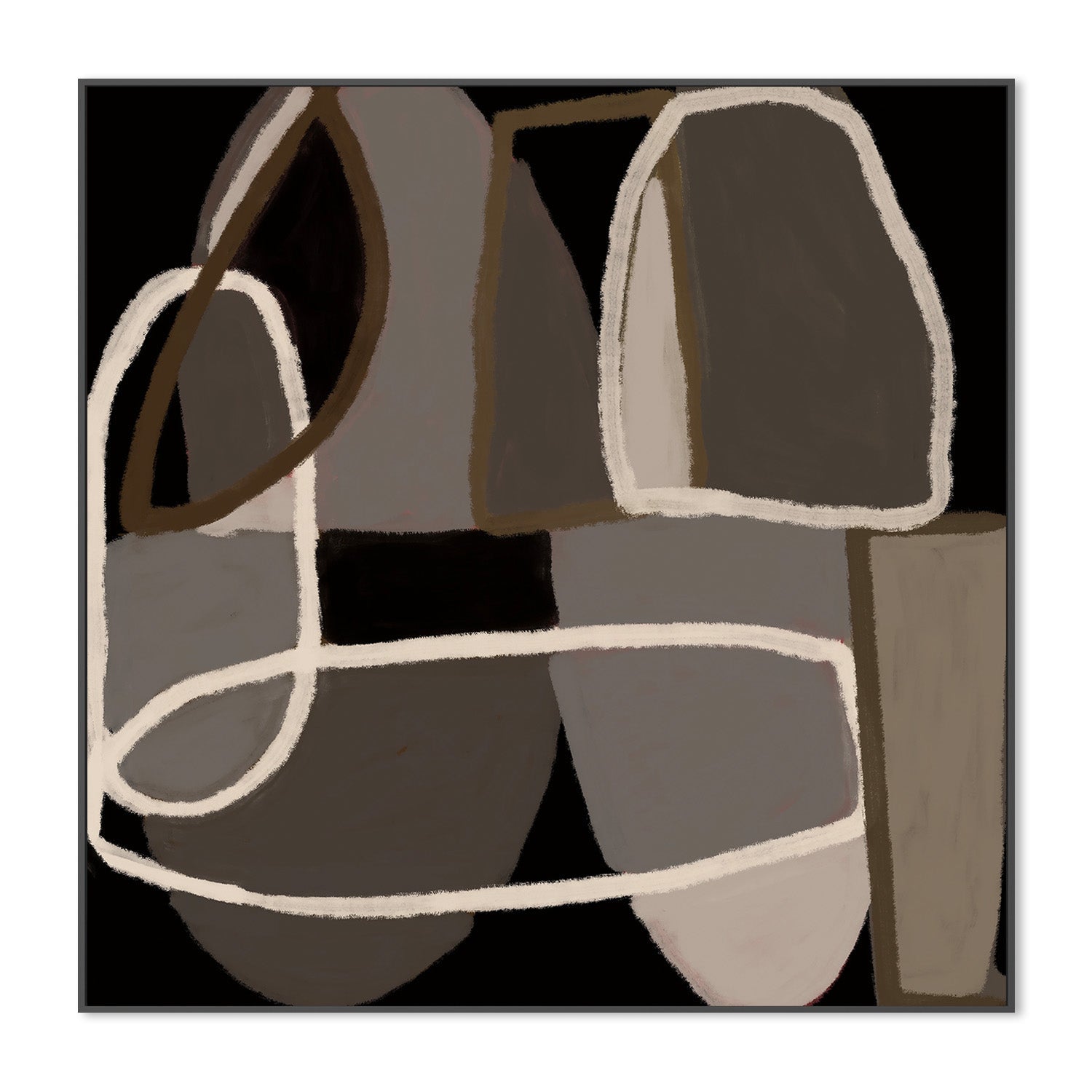 wall-art-print-canvas-poster-framed-Brown Abstract, Style A , By Sharyn Bursic-3