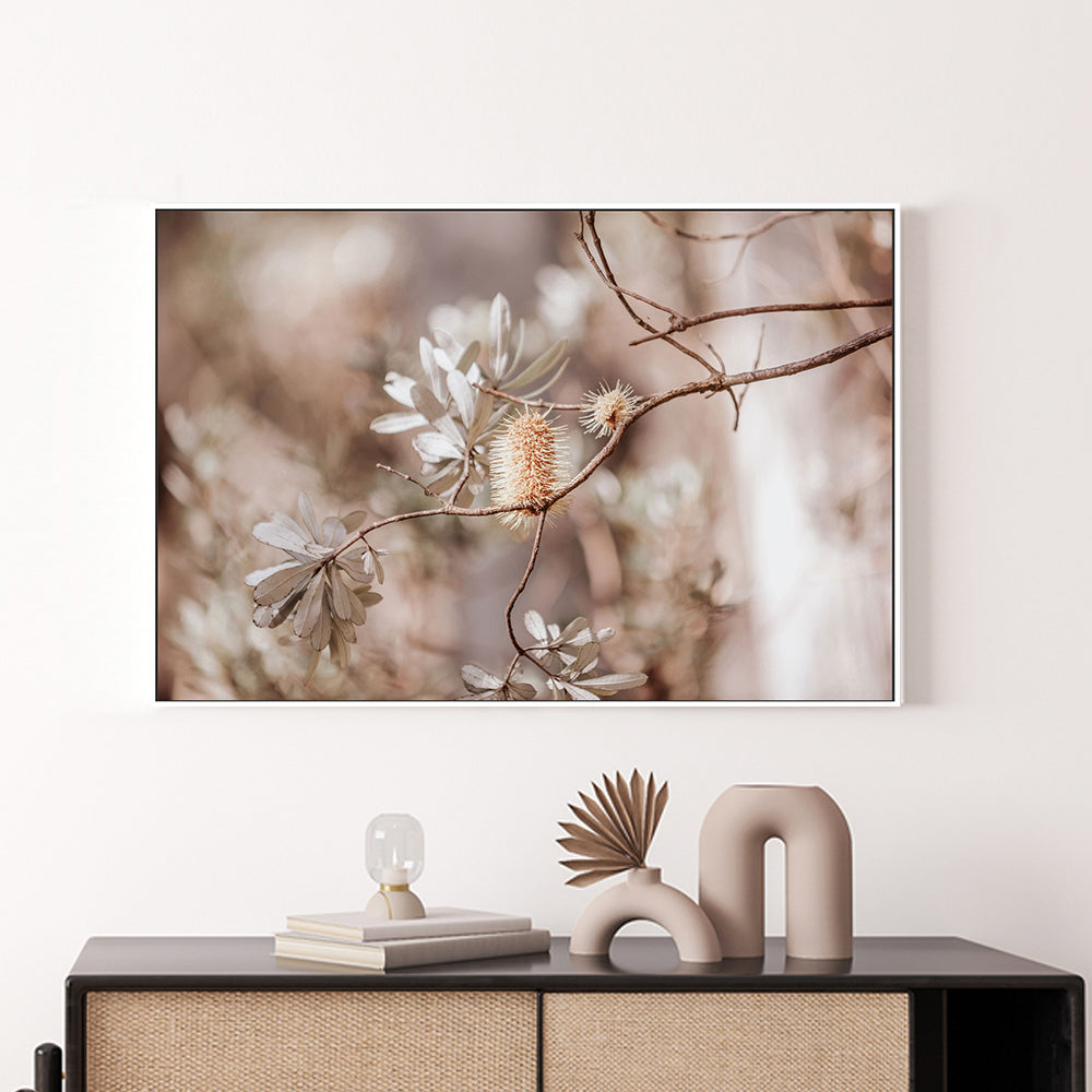 wall-art-print-canvas-poster-framed-Brown Bohemian Native Plants-GIOIA-WALL-ART