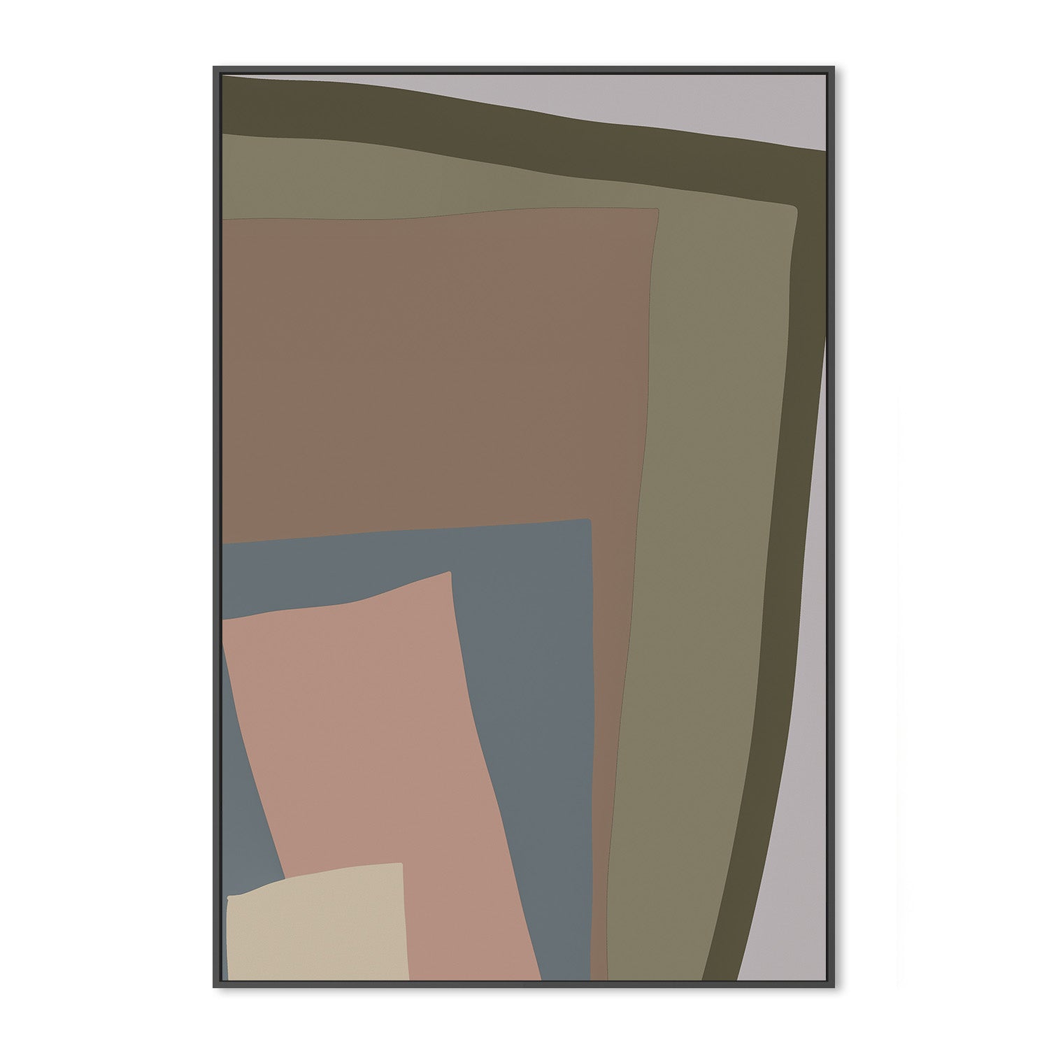 wall-art-print-canvas-poster-framed-Brown Cut Out, Style A , By JL Design-3